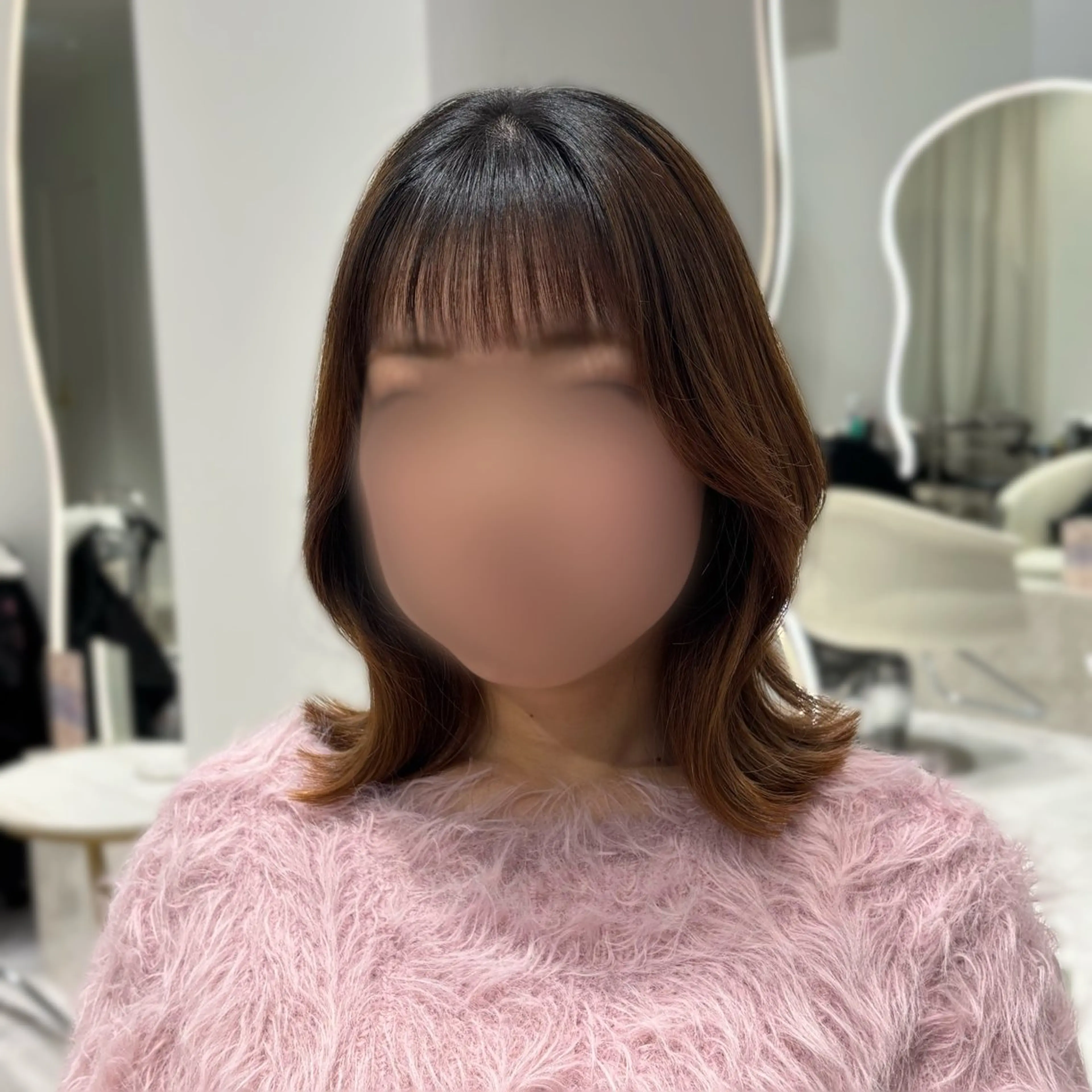 ミディアム 韓国風ヘア 後藤 瑠菜のヘアスタイル