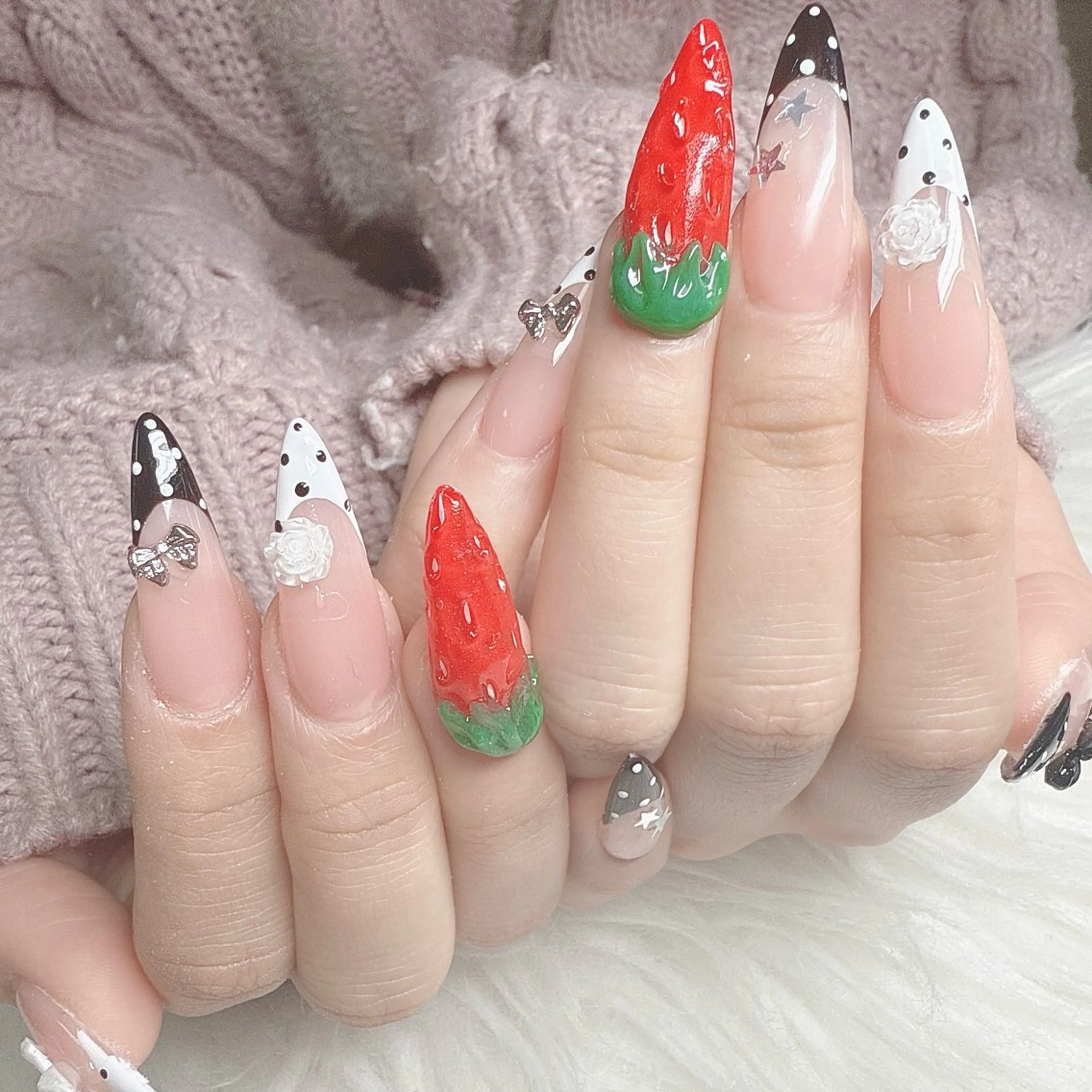 ネイル フットネイル フレンチネイル グラデーション 韓国ネイル ロングネイル ハンドネイル Hani Nail Salonのネイルデザイン