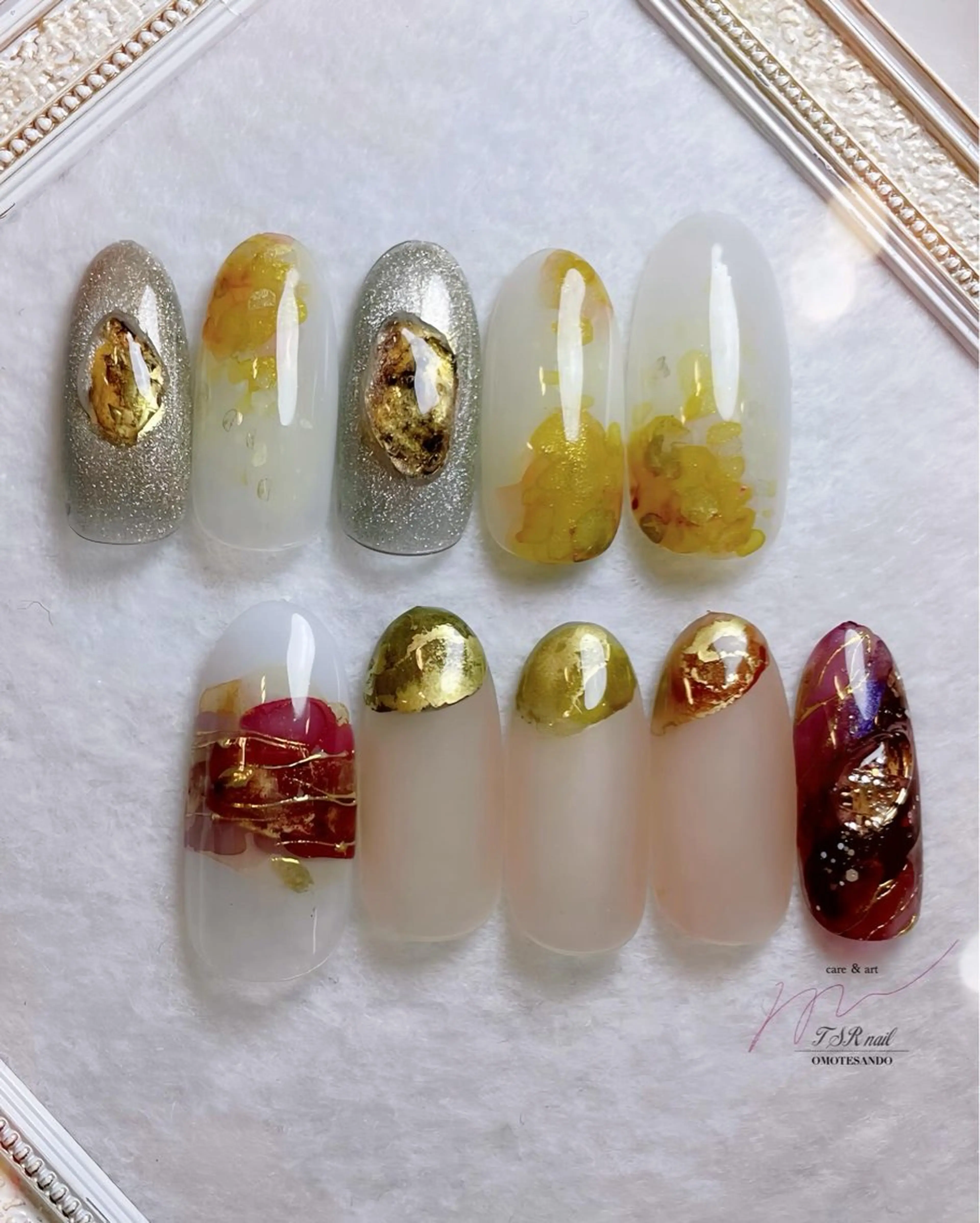 ネイル アートネイル 卒業式 ニュアンスネイル 爪咲 りり花のネイルデザイン