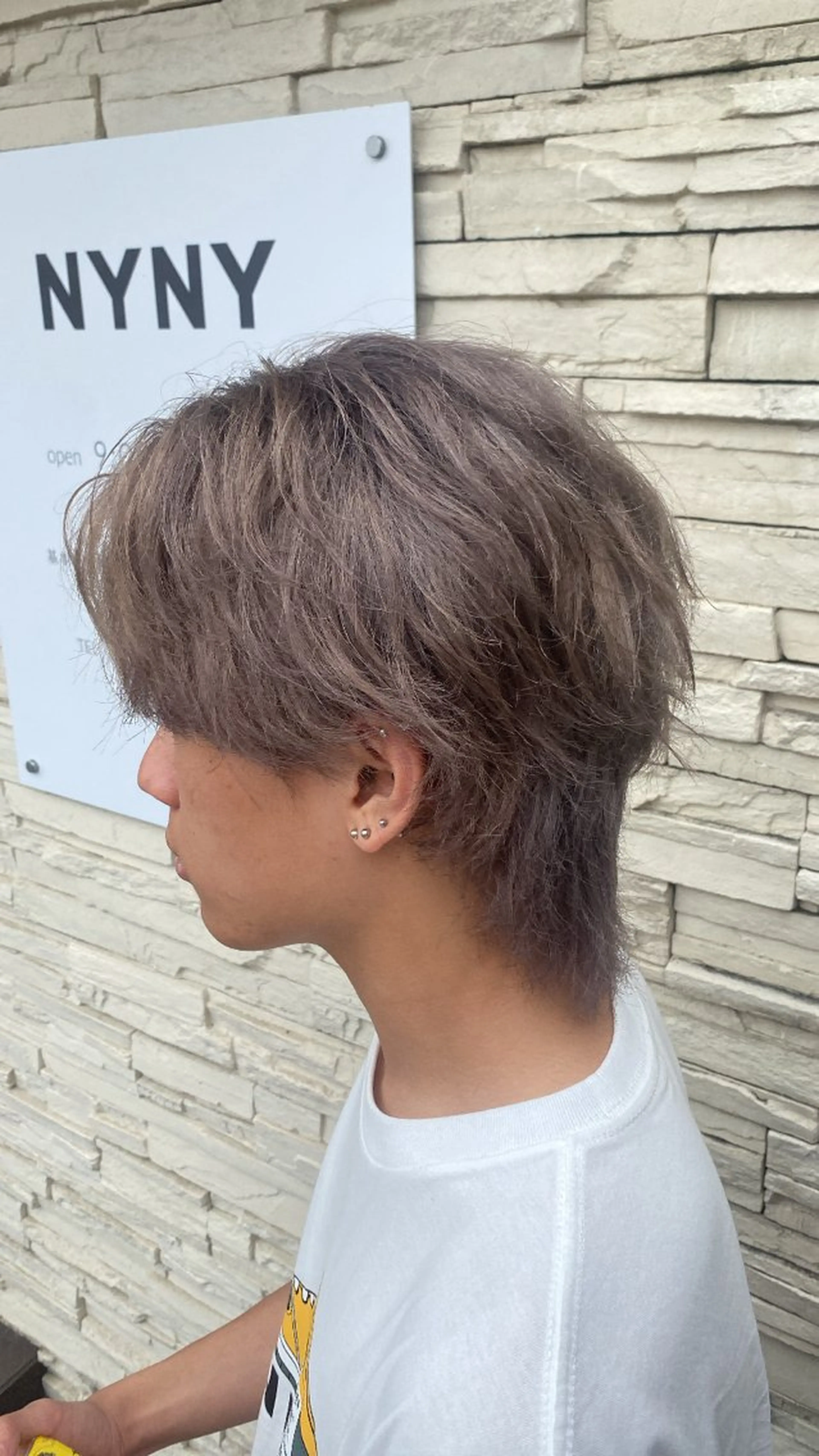 ショート カラー メンズ メンズブリーチ ベージュカラー ブリーチ イルミナカラー シルバー カット ヘアカラー トリートメント 塩谷黎✨ブリーチ無W カラーメンズパーマ✨のヘアスタイル
