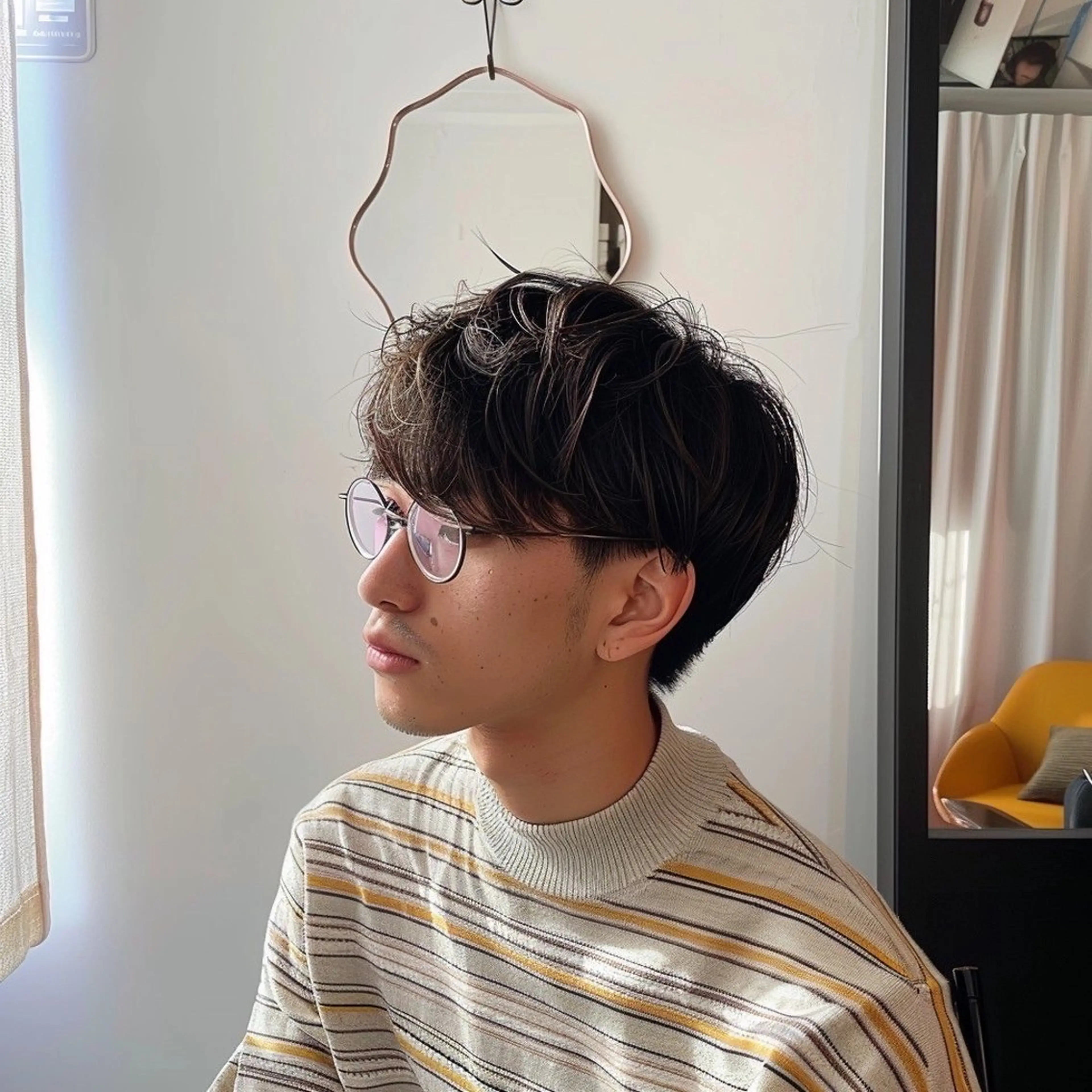 ショート カラー パーマ ヘアアレンジ メンズ カット EnBlesS西宮 マンツーマン神道有基のヘアスタイル