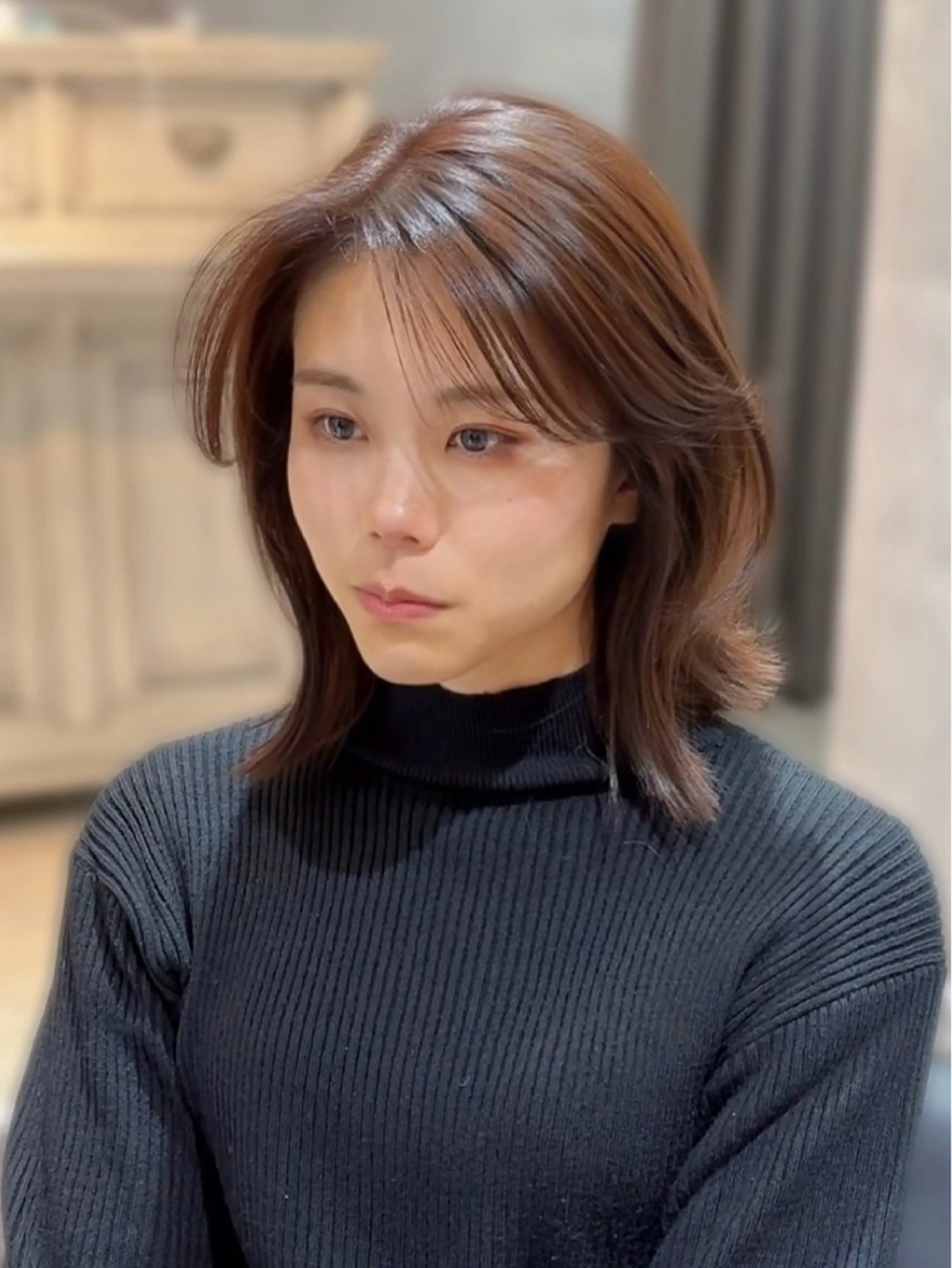 ミディアム 新宿/韓国レイヤー/ 顔まわり/メンズヘアのヘアスタイル