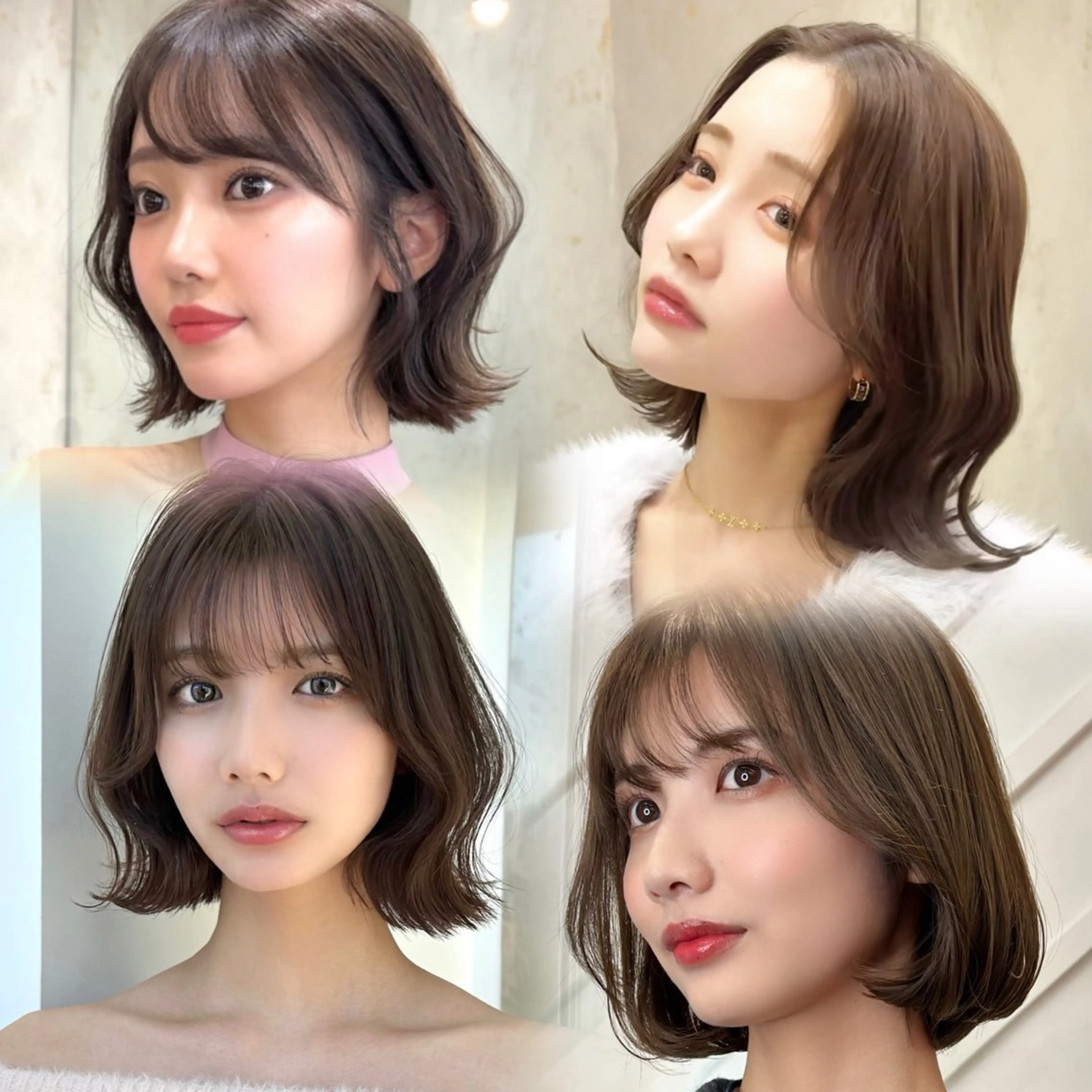 ショート カラー カット ヘアカラー トリートメント 莉乃/縮毛矯正/髪質 改善/艶カラーのヘアスタイル
