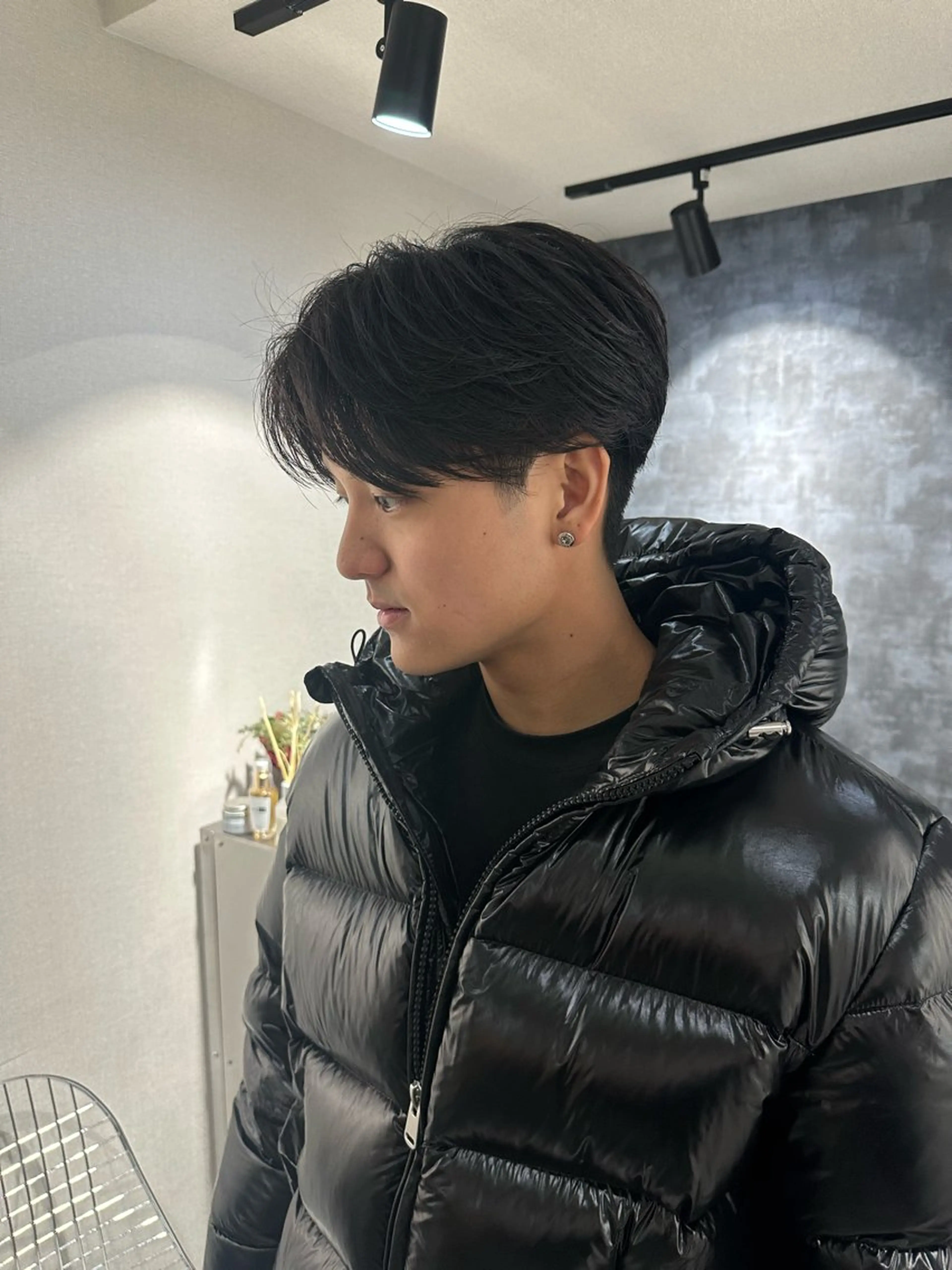 ミディアム パーマ メンズ ミディアムパーマ センターパート メンズパーマ ニュアンスパーマ カット パーマ 💈原宿指名No.1 センターパート💈のヘアスタイル