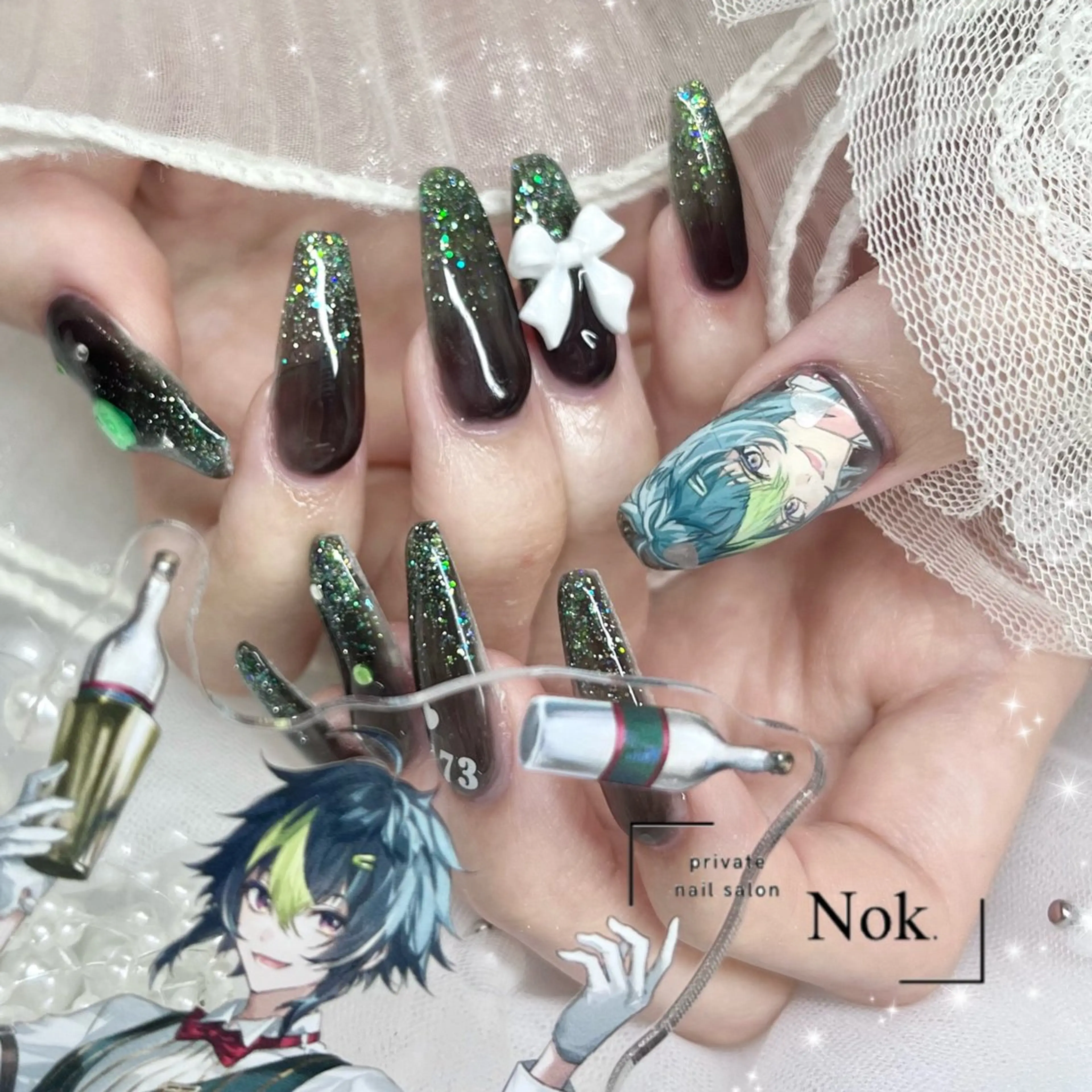 ネイル ラメ(グリッター) ハンドネイル 池袋痛ネイル Nok. 渡辺のネイルデザイン