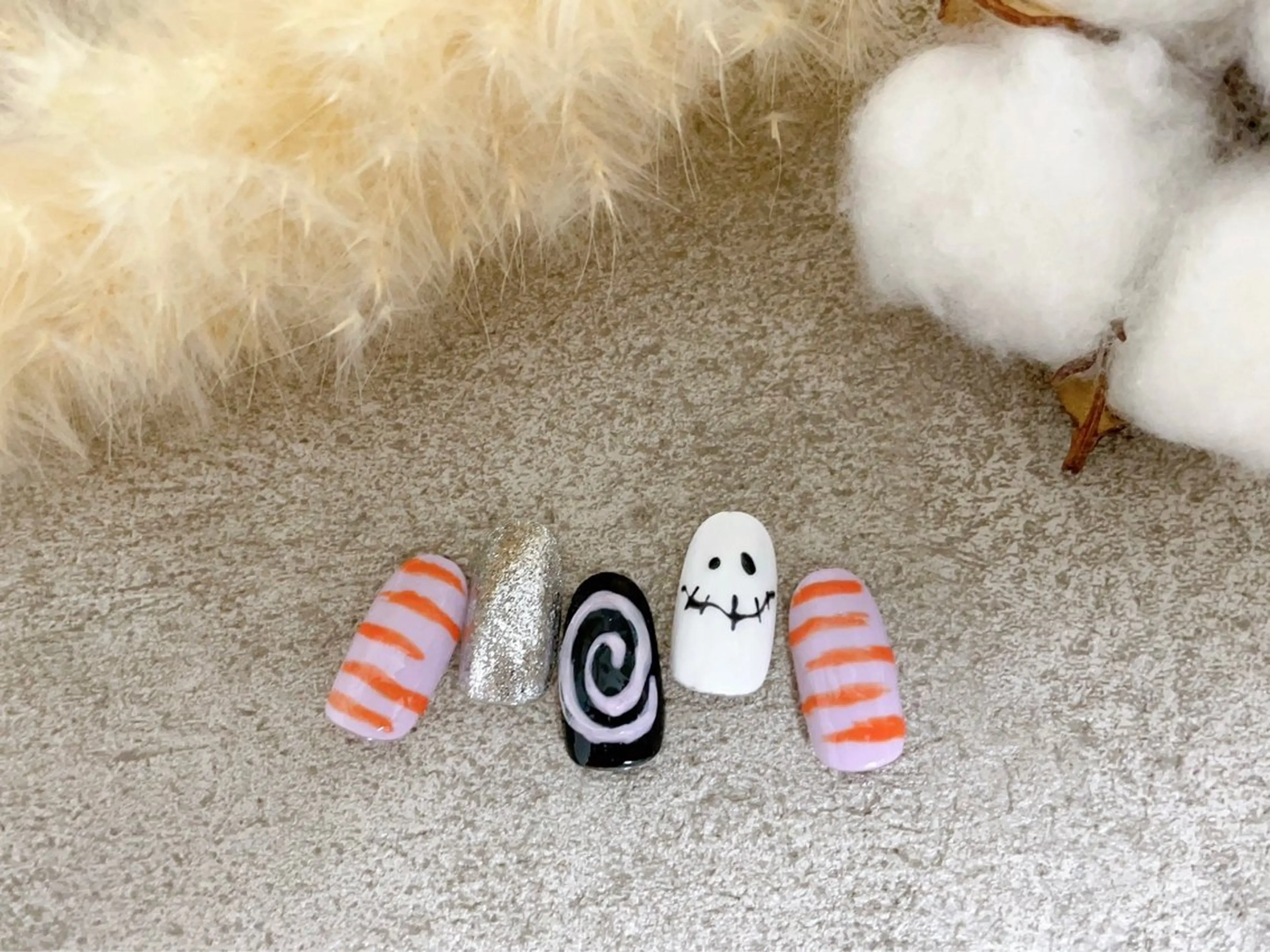 ネイル ジェルネイル ハロウィン 韓国ネイル メンズネイル パラジェル kiki nail たまプラーザのネイルデザイン