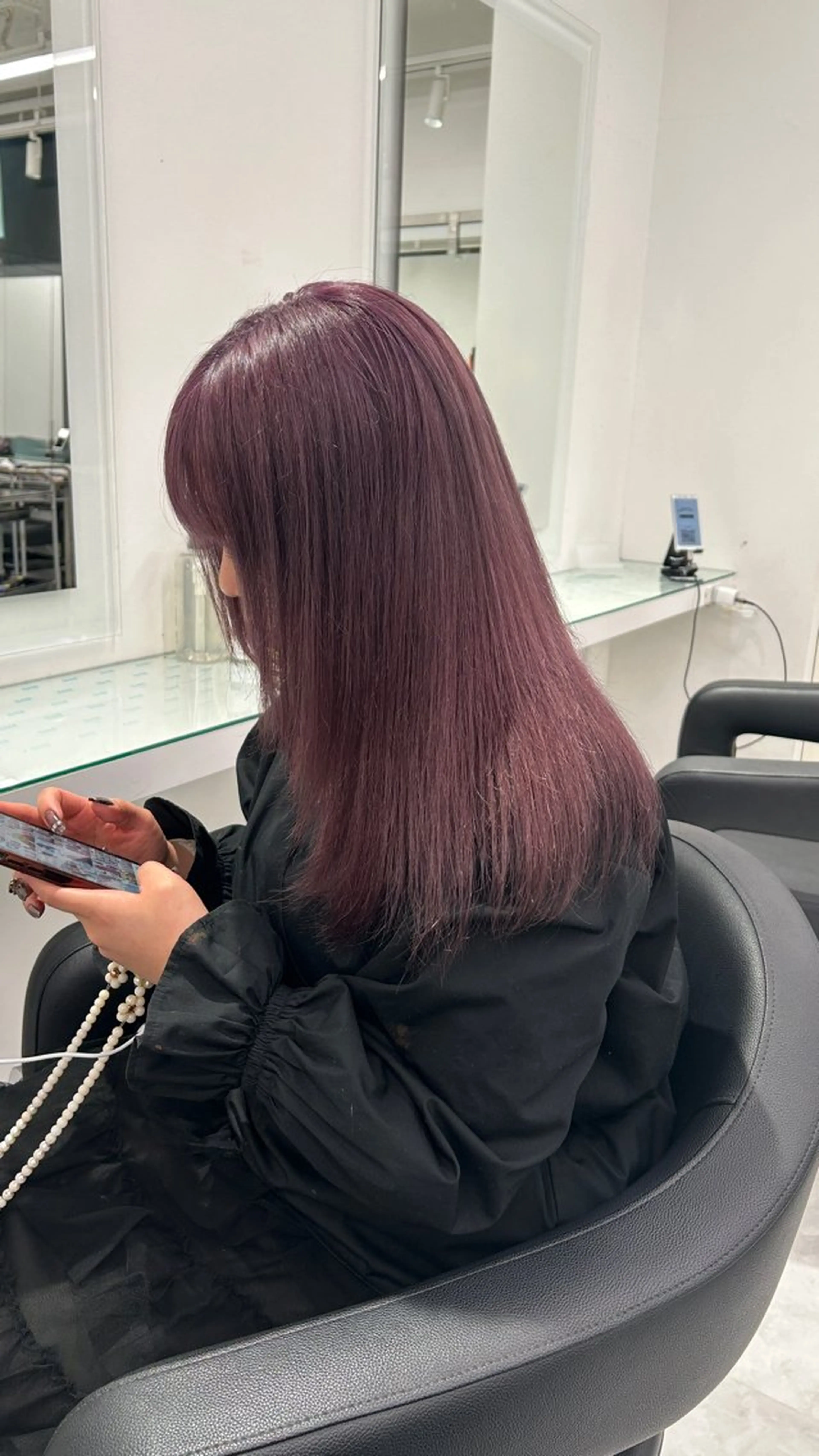 セミロング カラー 透明感カラー ラベンダーカラー ❄最強かわいいカラー ❄️MINA❄️のヘアスタイル