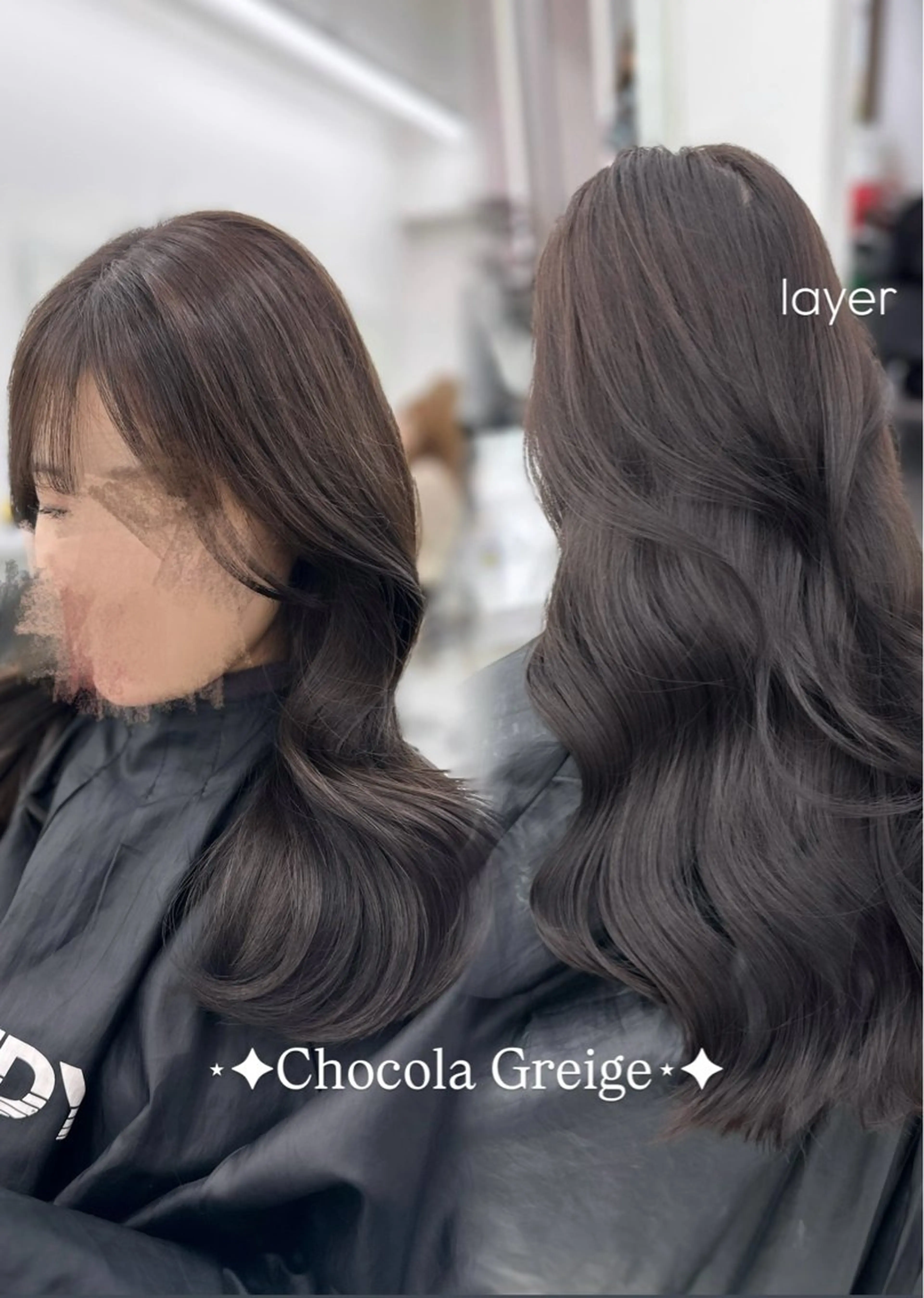 ロング カラー パーマ ヘアアレンジ キッズ ♥️韓国ヘア レイヤー♥️ゆりのヘアスタイル