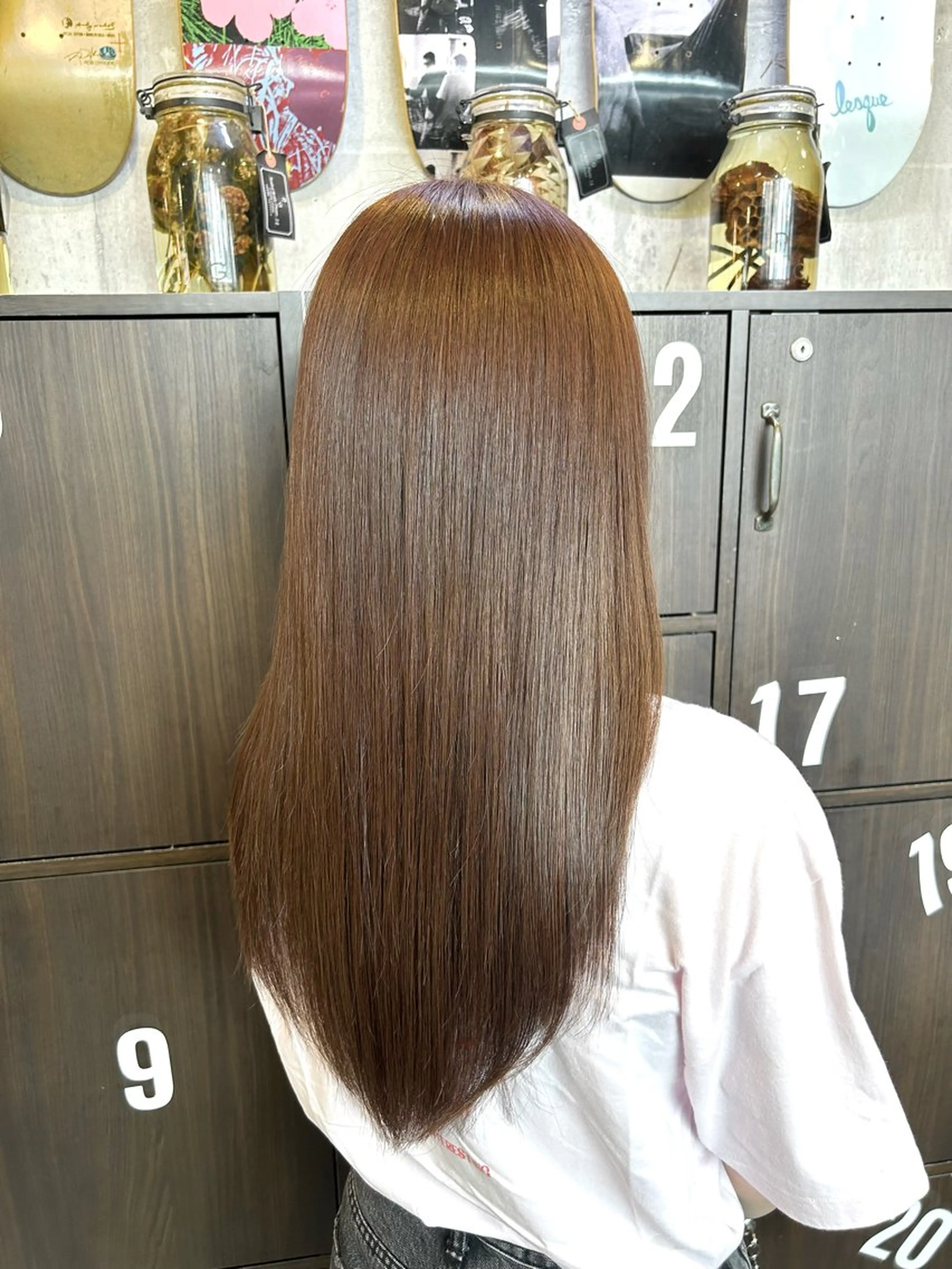 ロング カラー 髪質改善 トリートメント ヘアカラー トリートメント 出川 結菜のヘアスタイル