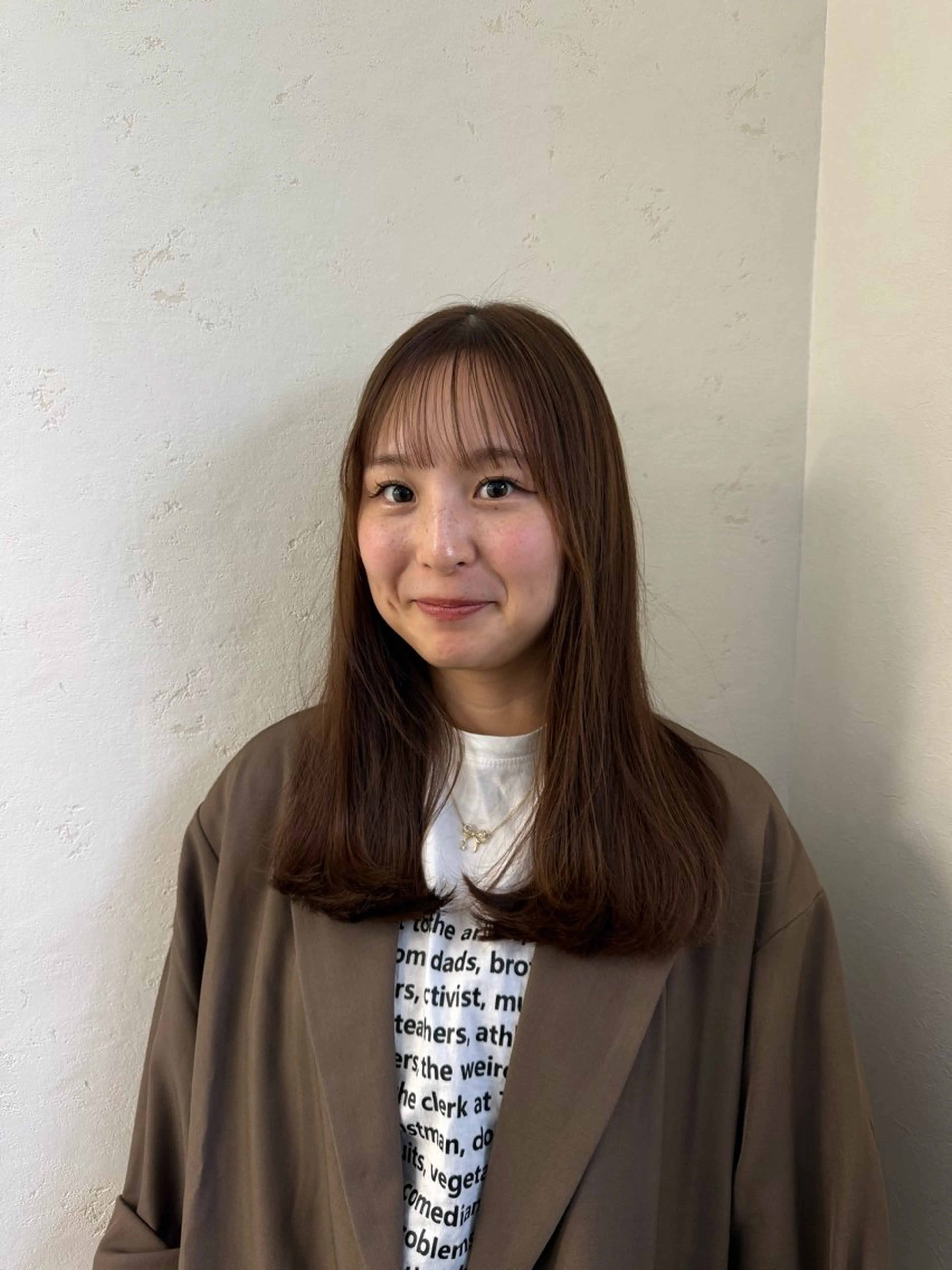 セミロング カラー ブラウンカラー ナチュラルブラウン レイヤーカット ローレイヤー カット nana/ボブ/ レイヤー/梅田のヘアスタイル