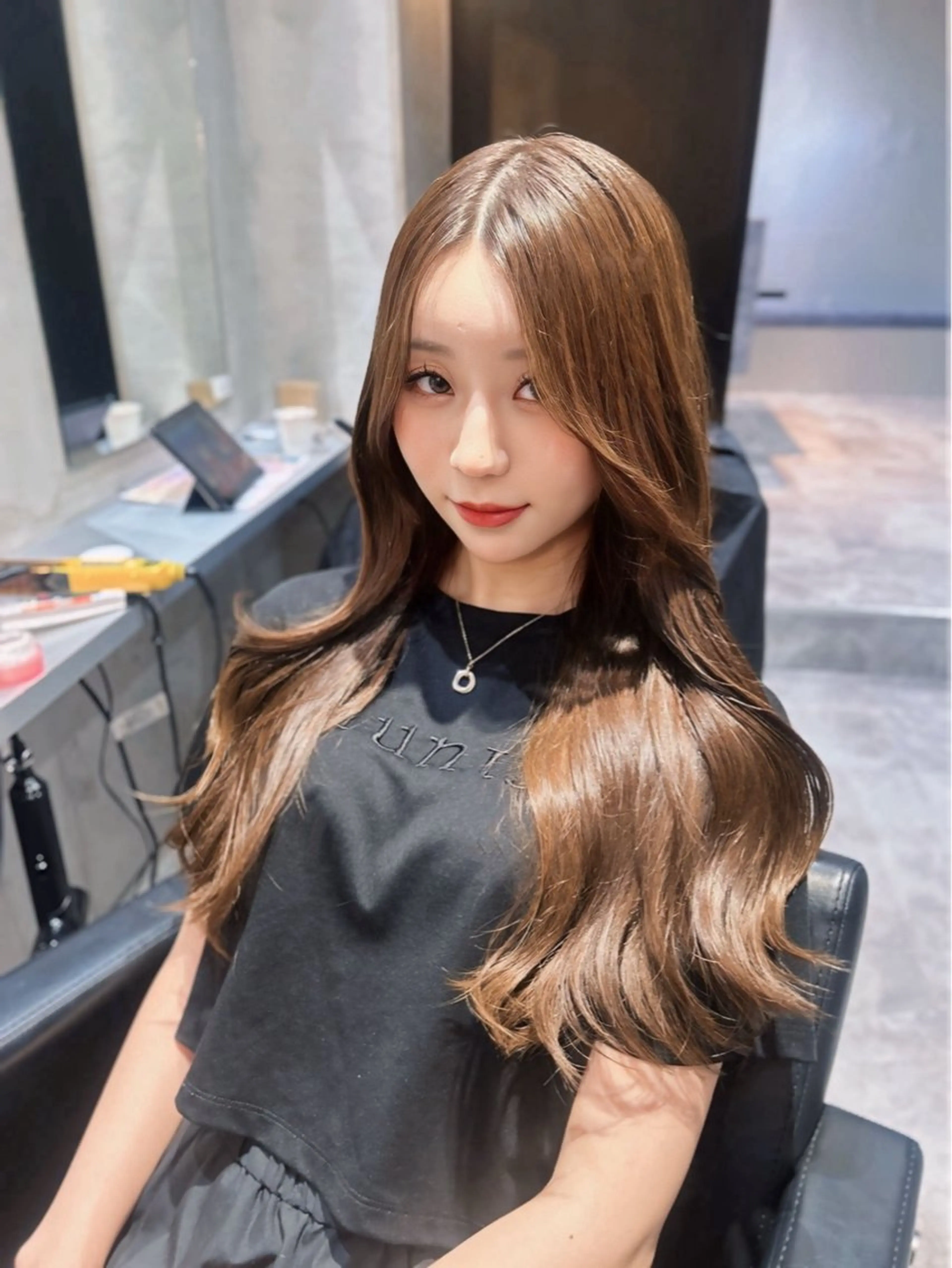 ロング カラー ベージュカラー くびれヘア カット ヘアカラー トリートメント 店長✨髪質改善✖️ 透明感カラー／純大のヘアスタイル