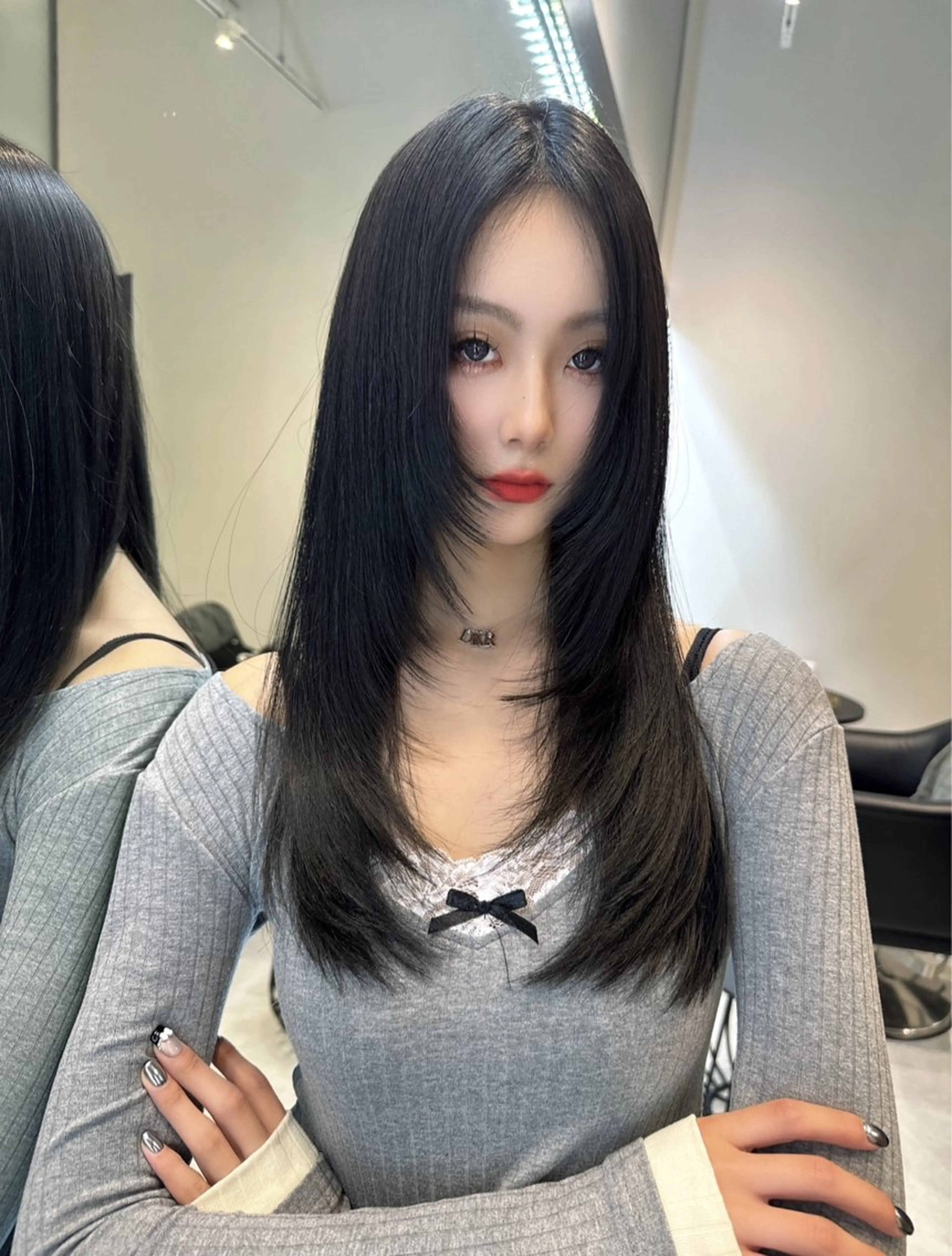 ロング 🇨🇳ワンホンヘア 下田鉄也のヘアスタイル