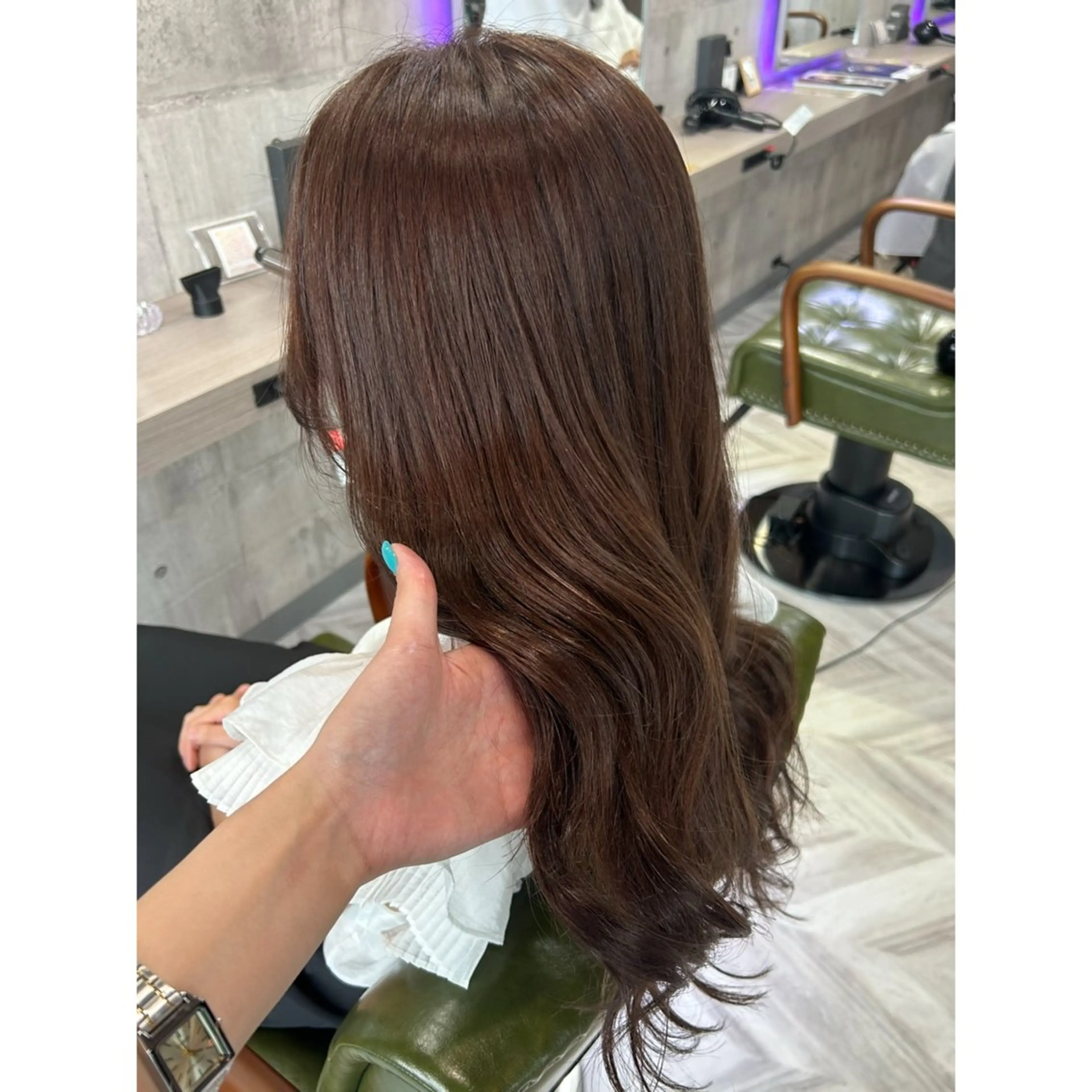 ロング カラー アッシュ アッシュブラウン ブラウンカラー 鎌ヶ谷大仏フレスコ ✂︎　NATSUMIのヘアスタイル