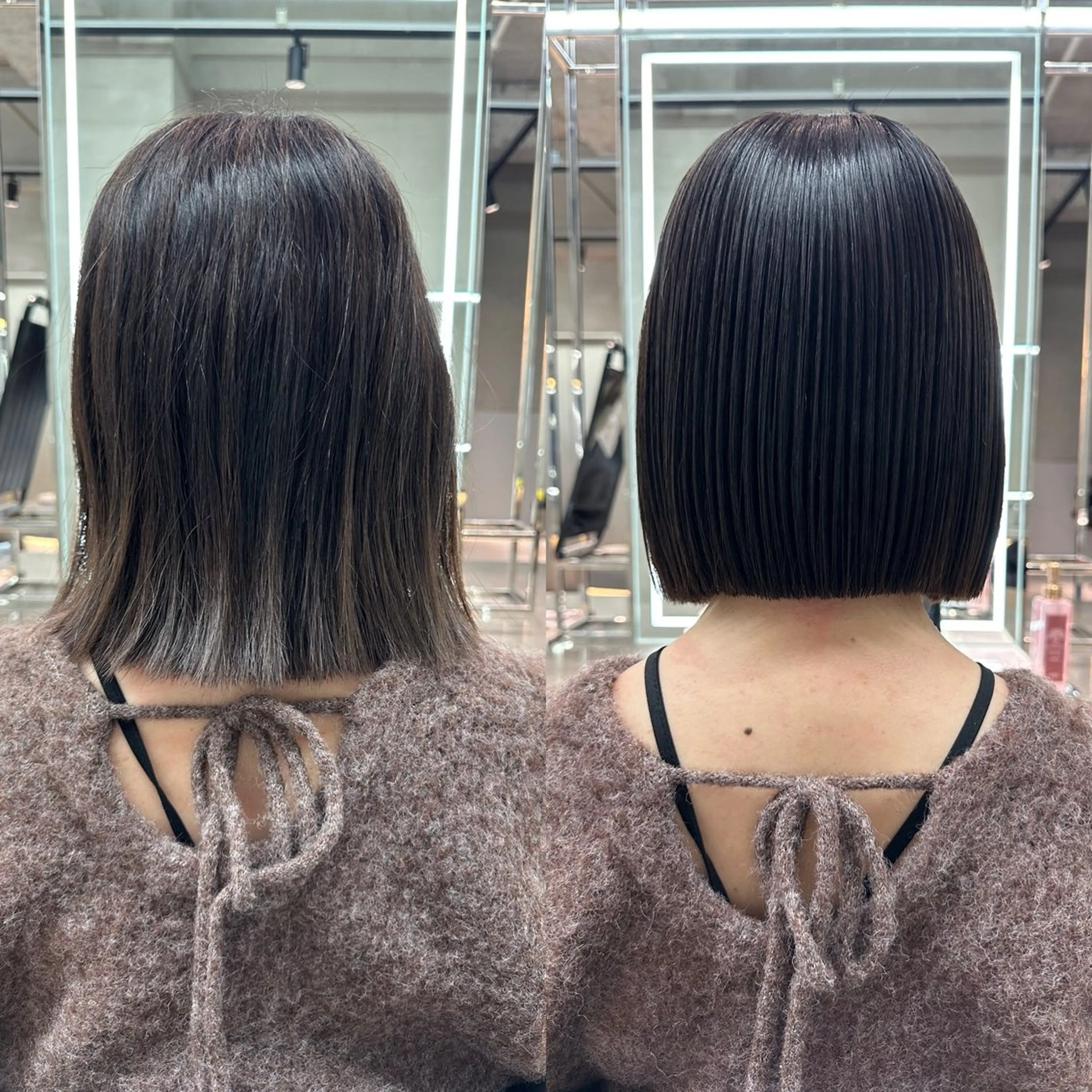 ミディアム カット ヘアカラー 縮毛矯正 トリートメント ✨髪質改善特化✨副 店長椎葉信乃介のヘアスタイル