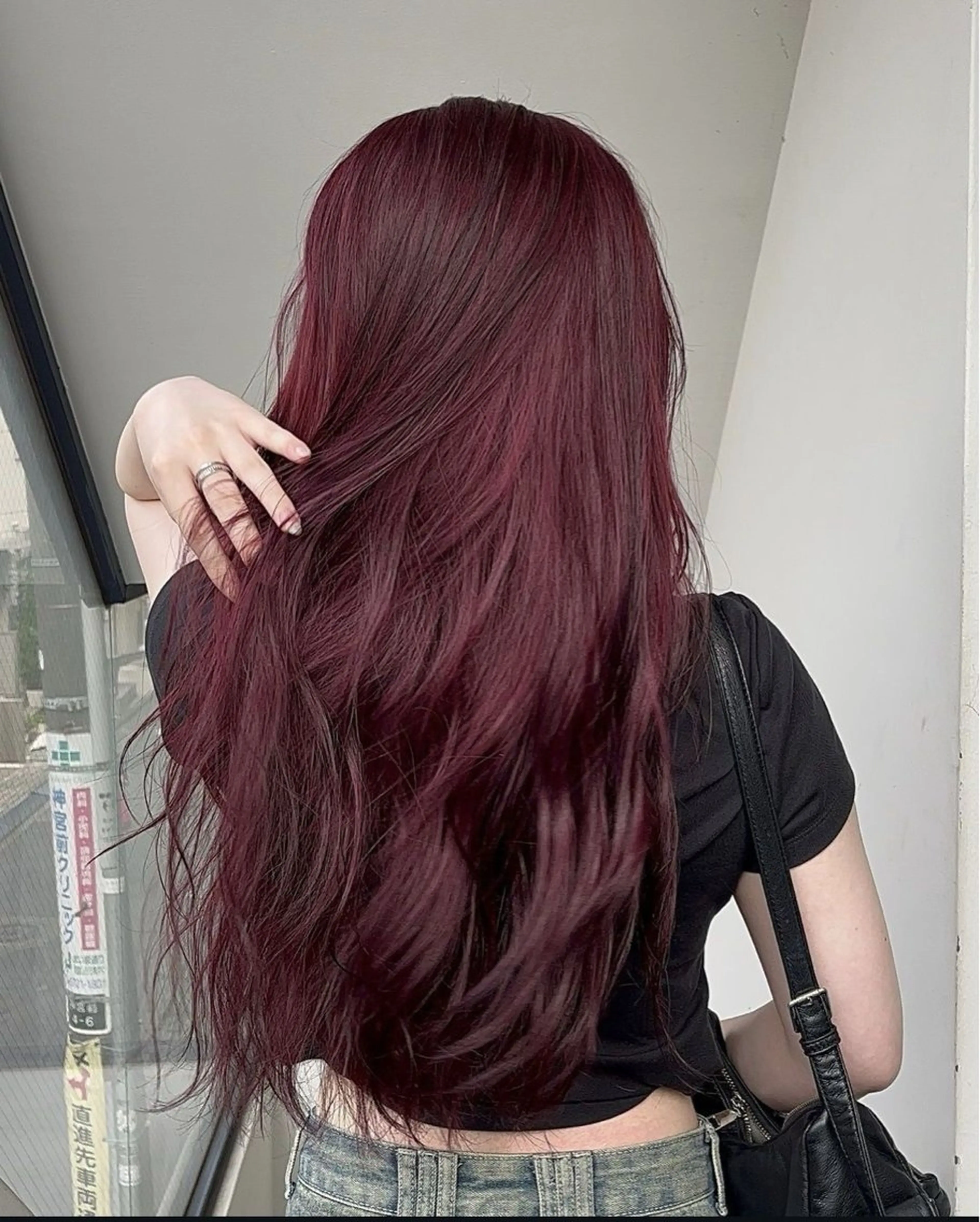 ロング カラー ヘアカラー トリートメント ヘッドスパ 艶モテ・韓国スタイル 🤍りんのヘアスタイル