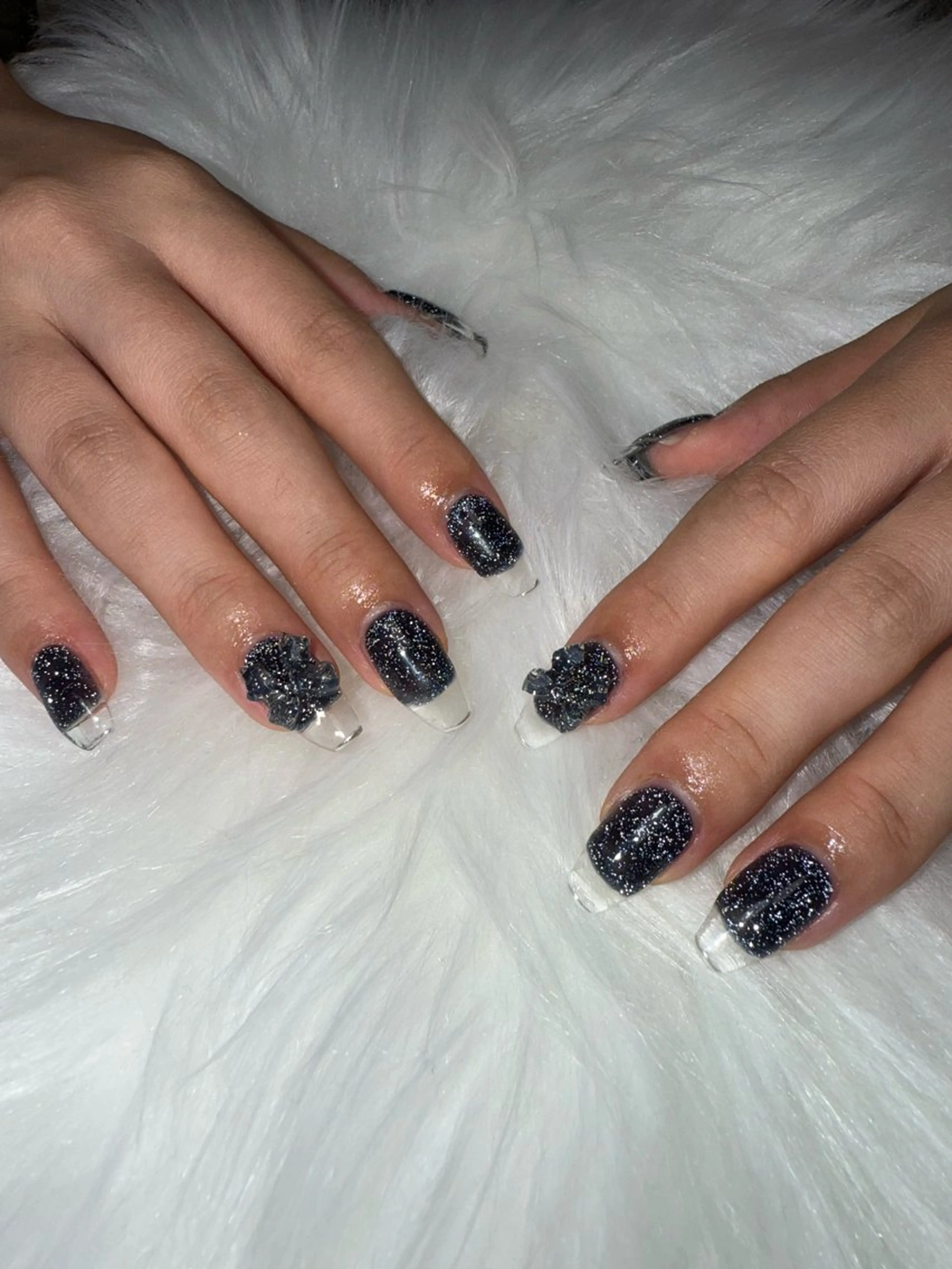 ネイル クリアネイル フレンチネイル ハンドネイル BiBi Nanakaのネイルデザイン