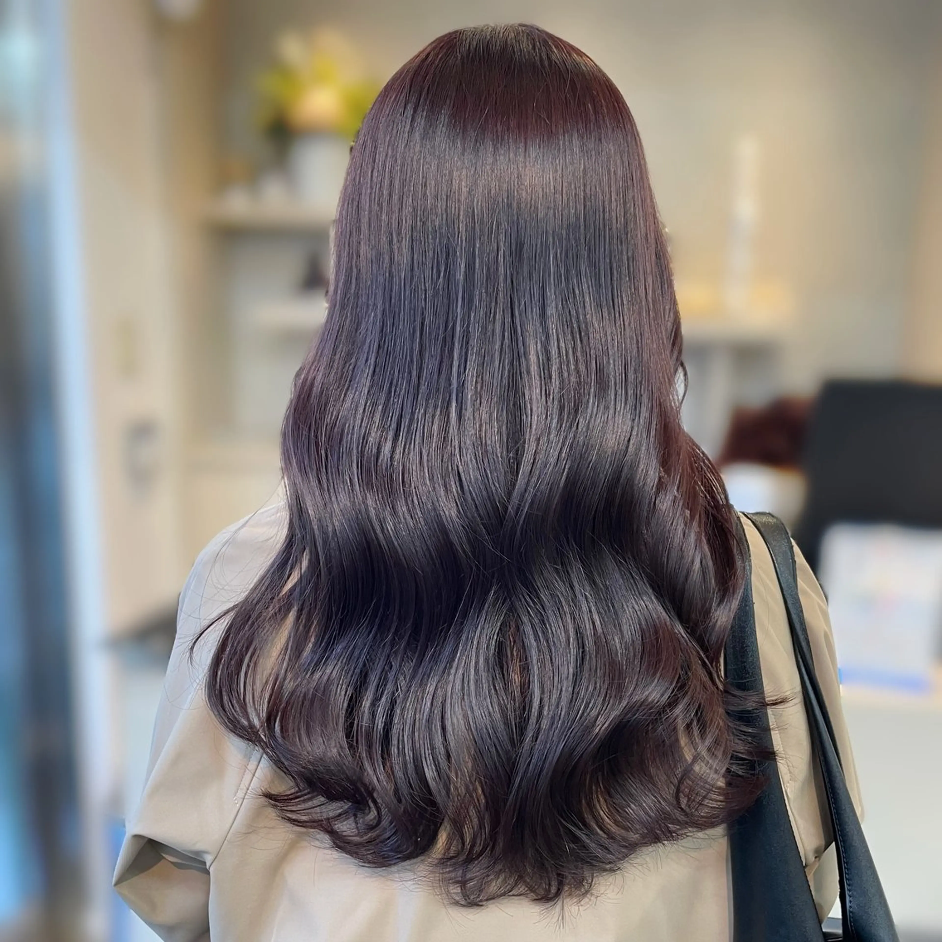 ロング カラー ブリーチ ラベンダーカラー ブリーチなしカラー カット ヘアカラー トリートメント ブリーチなしカラー kana🐱のヘアスタイル