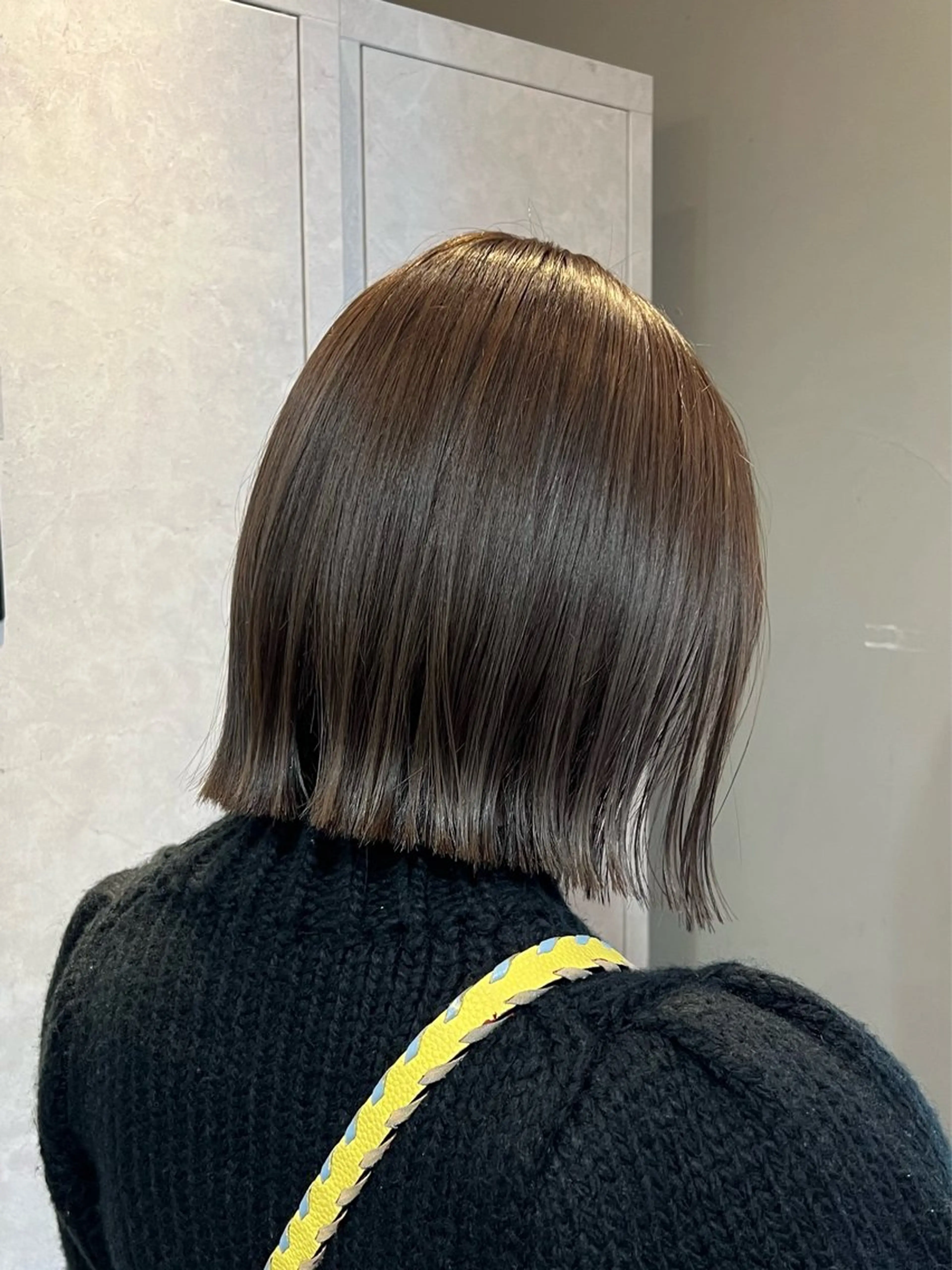 ショート カラー 切りっぱなしボブ ボブ 神戸ボブ✂️ ioe三宮/田 伸佳のヘアスタイル