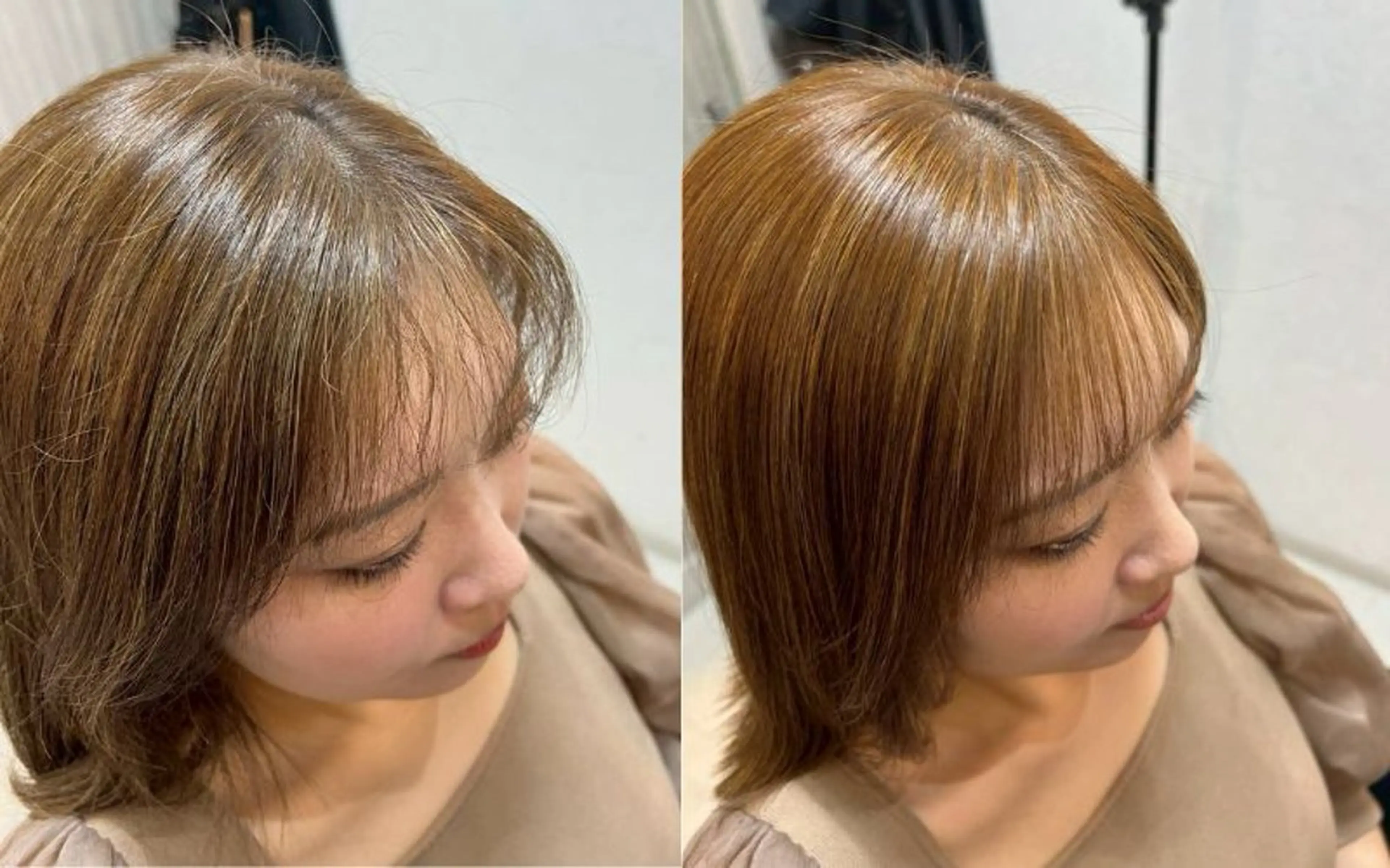ミディアム 𝐩𝐞𝐚𝐤𝐲 ⋆⸜🧡⸝‍⋆菜々みのヘアスタイル