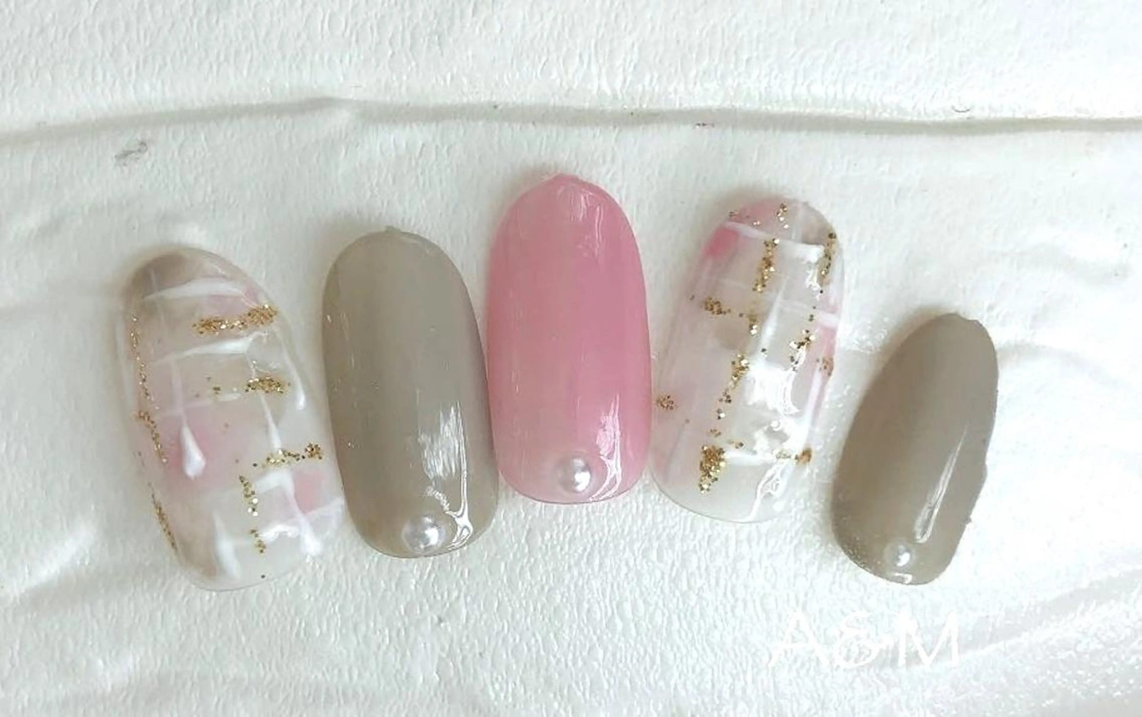 ネイル ツイードネイル ハンドネイル 北村 麻美のネイルデザイン