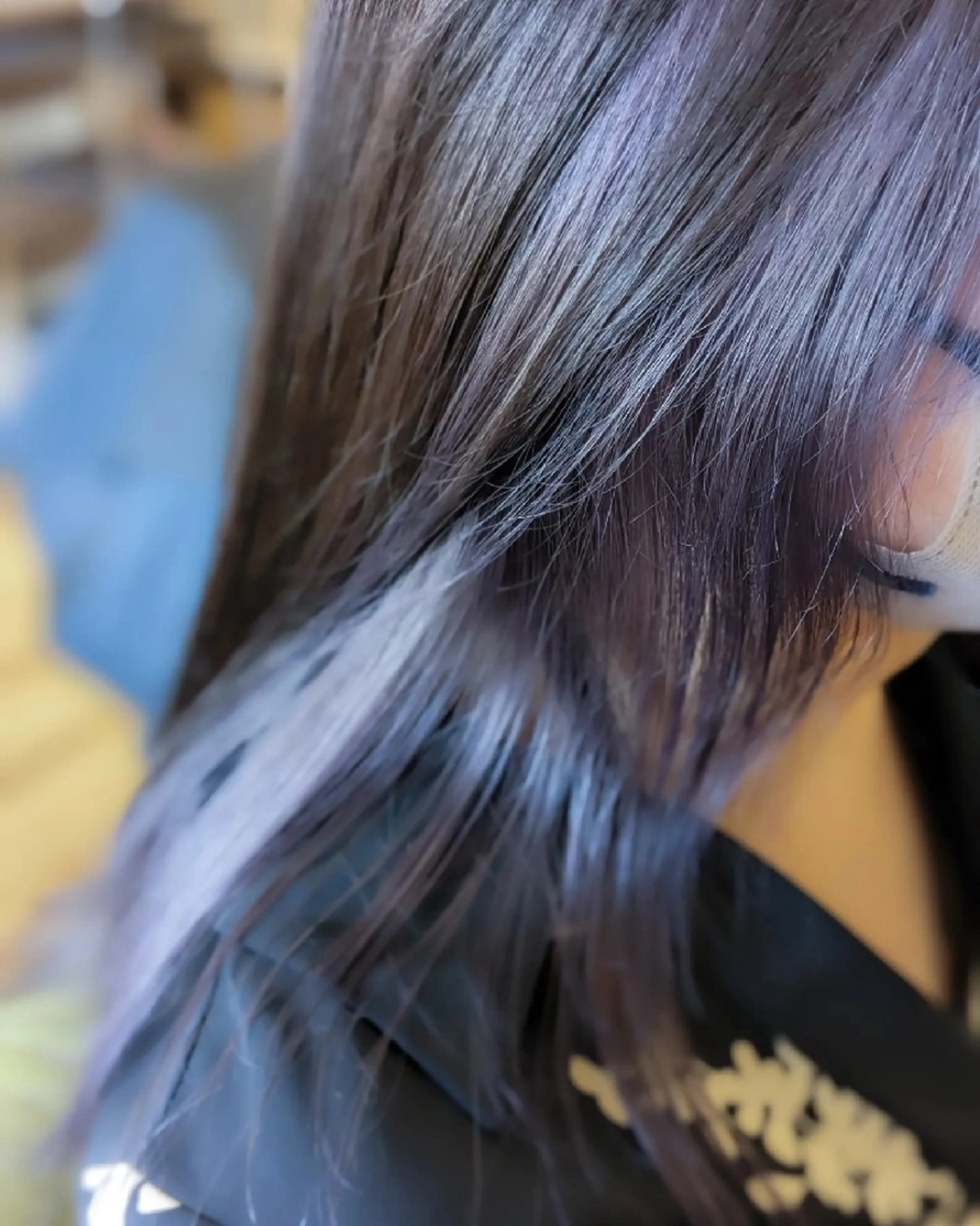 ロング カラー 加藤 彩のヘアスタイル