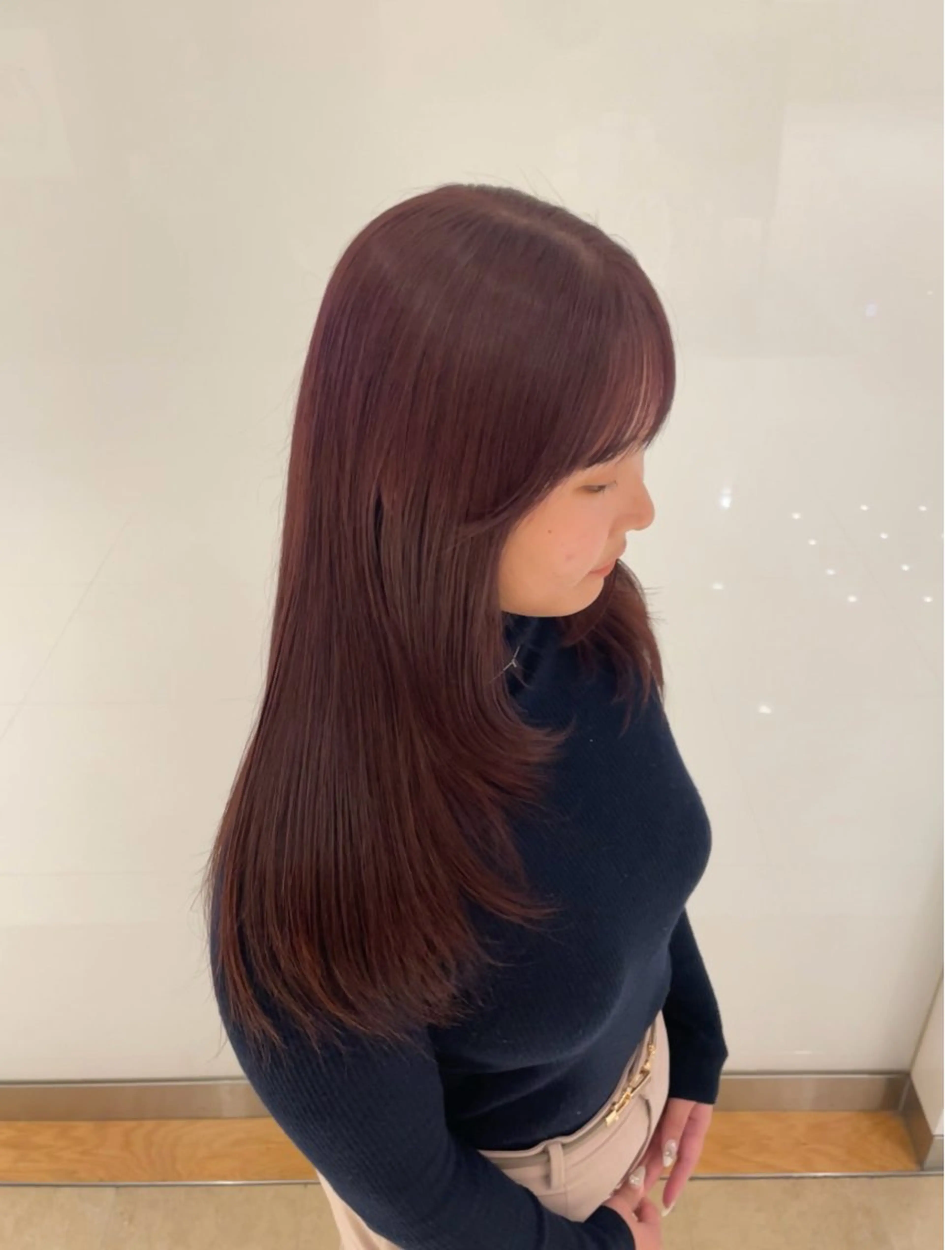 カラー レッドカラー ヘアカラー 自然と惹かれる🪷 艶カラー/茉優♩のヘアスタイル