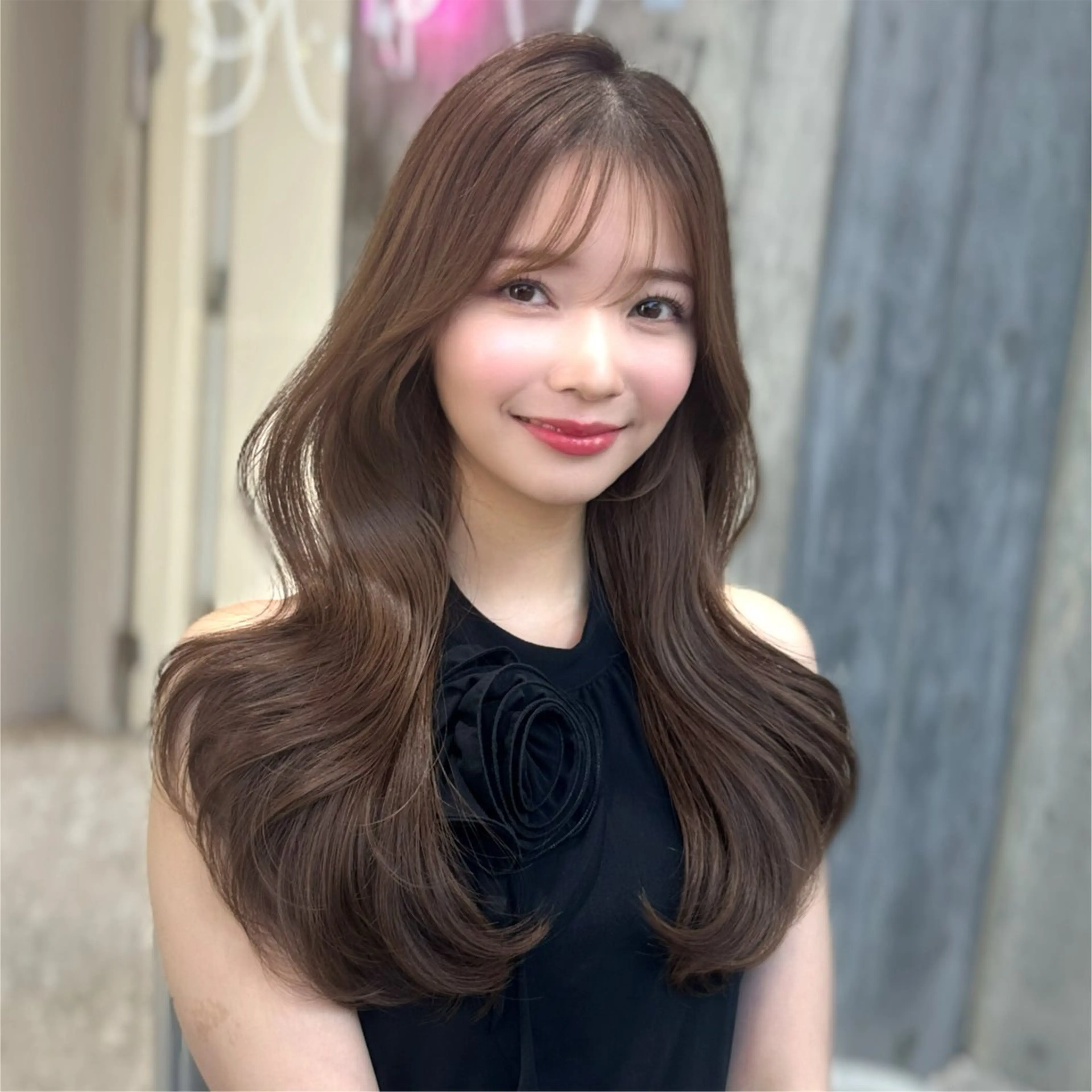 セミロング カラー ベージュカラー ヘーゼル 韓国風ヘア レイヤーカット カット トリートメント 新宿/韓国風レイヤー 髪質改善/渋谷直樹のヘアスタイル