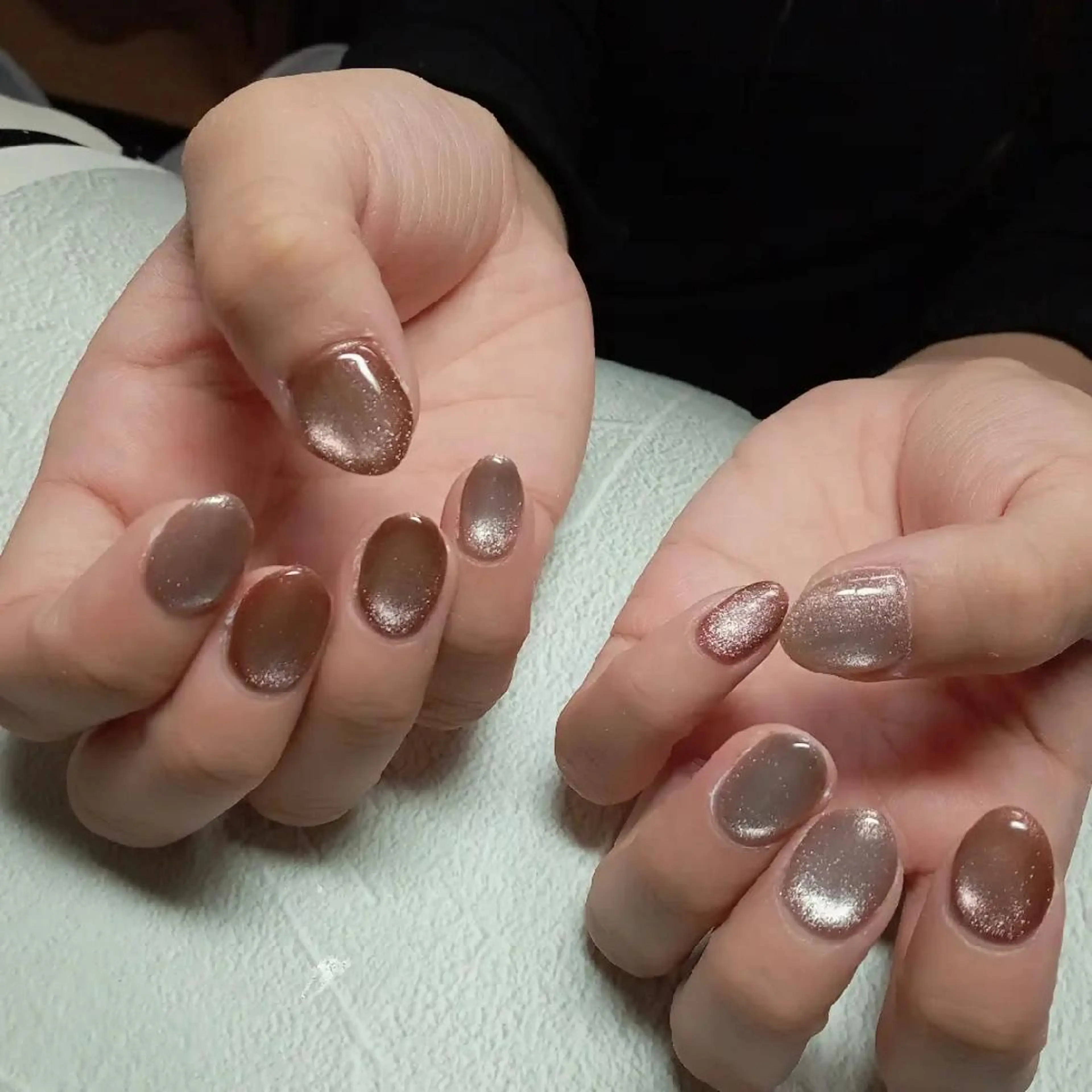 ネイル キラキラネイル マグネットネイル ビー玉ネイル オフィスネイル シンプルネイル ハンドネイル flure de neige yukiのネイルデザイン