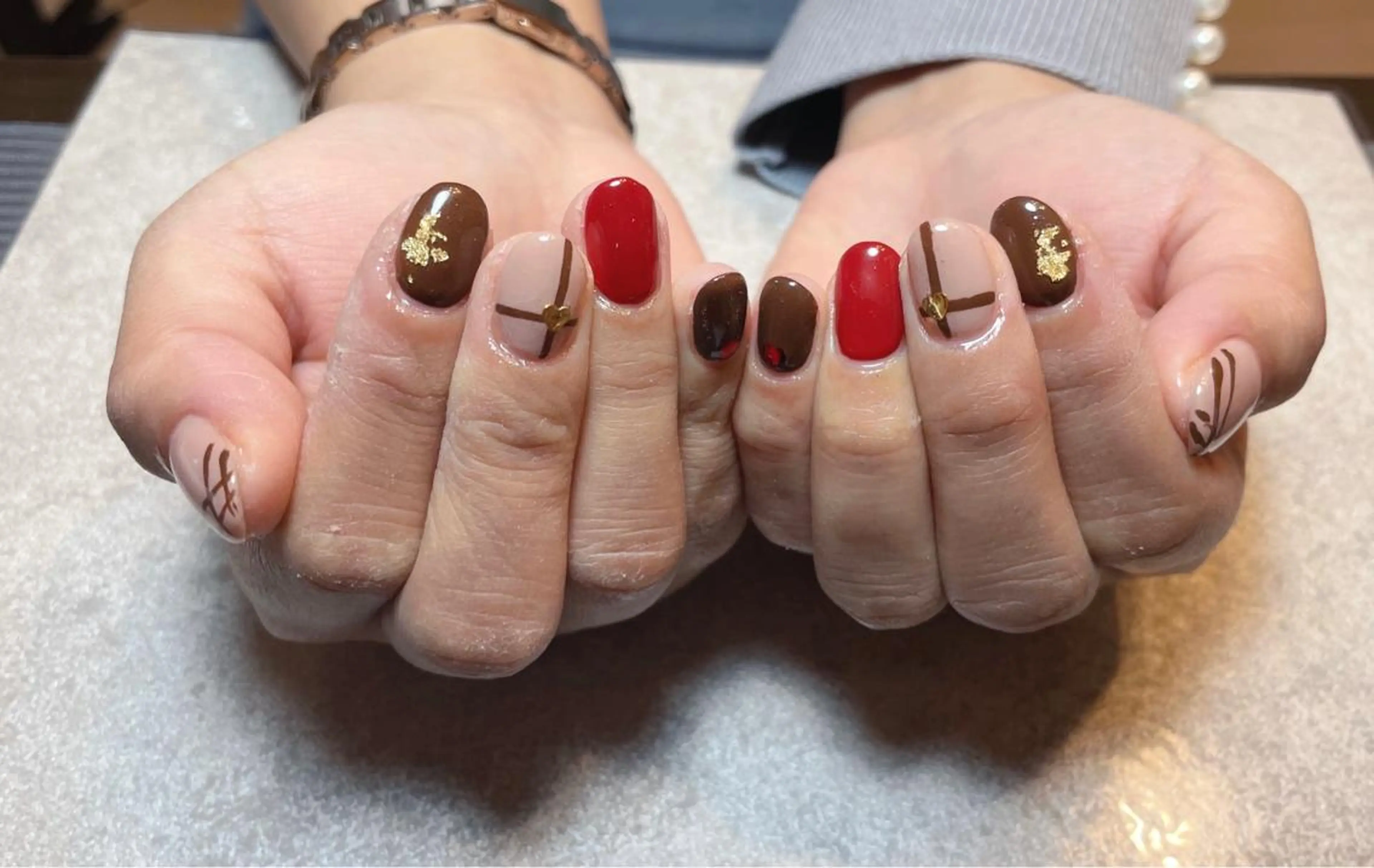 ネイル ジェルネイル パラジェル バレンタイン BLANC.nail yuuのネイルデザイン