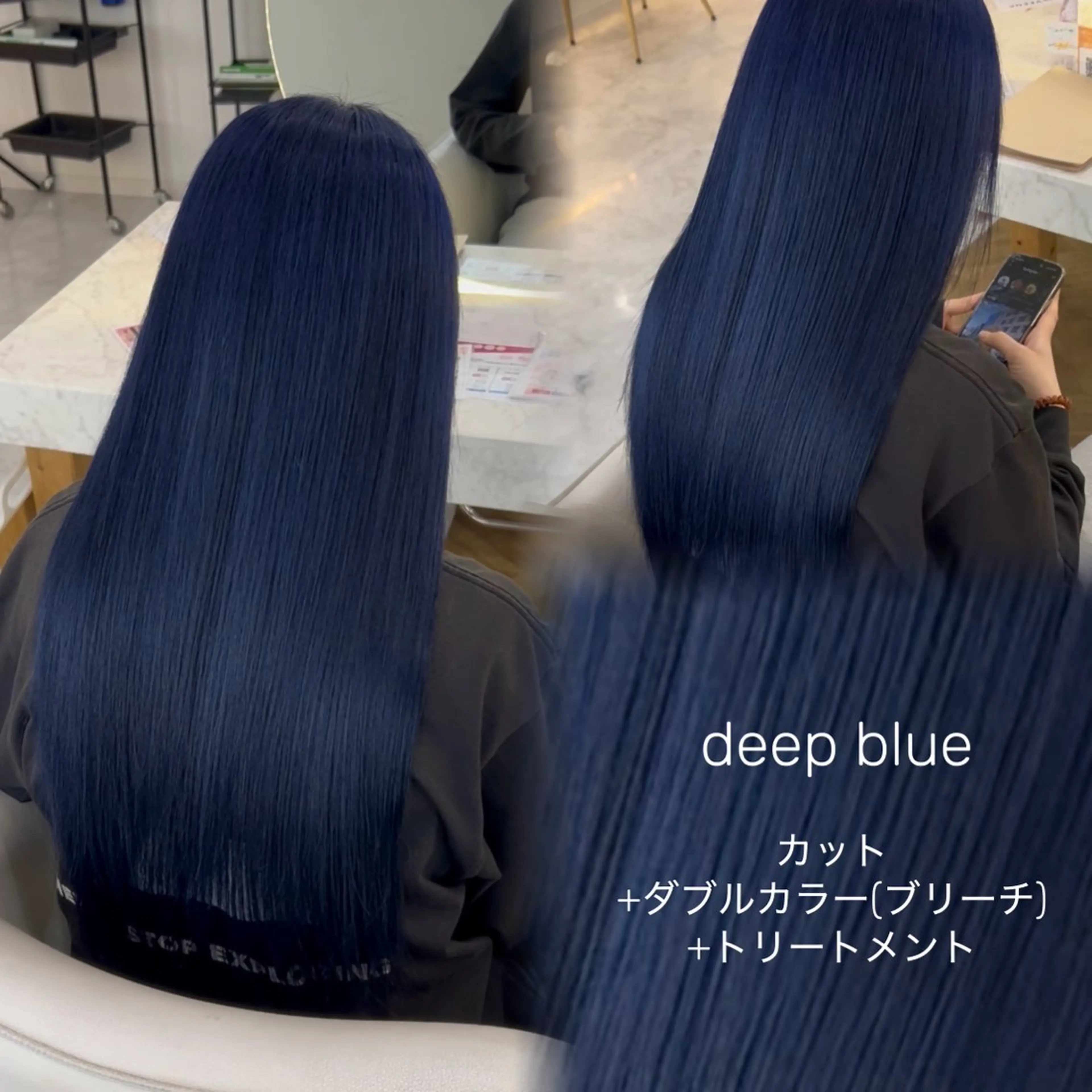 ロング ヘアカラー 𝜗𝜚ブリーチ ／レイヤー𝜗𝜚のヘアスタイル