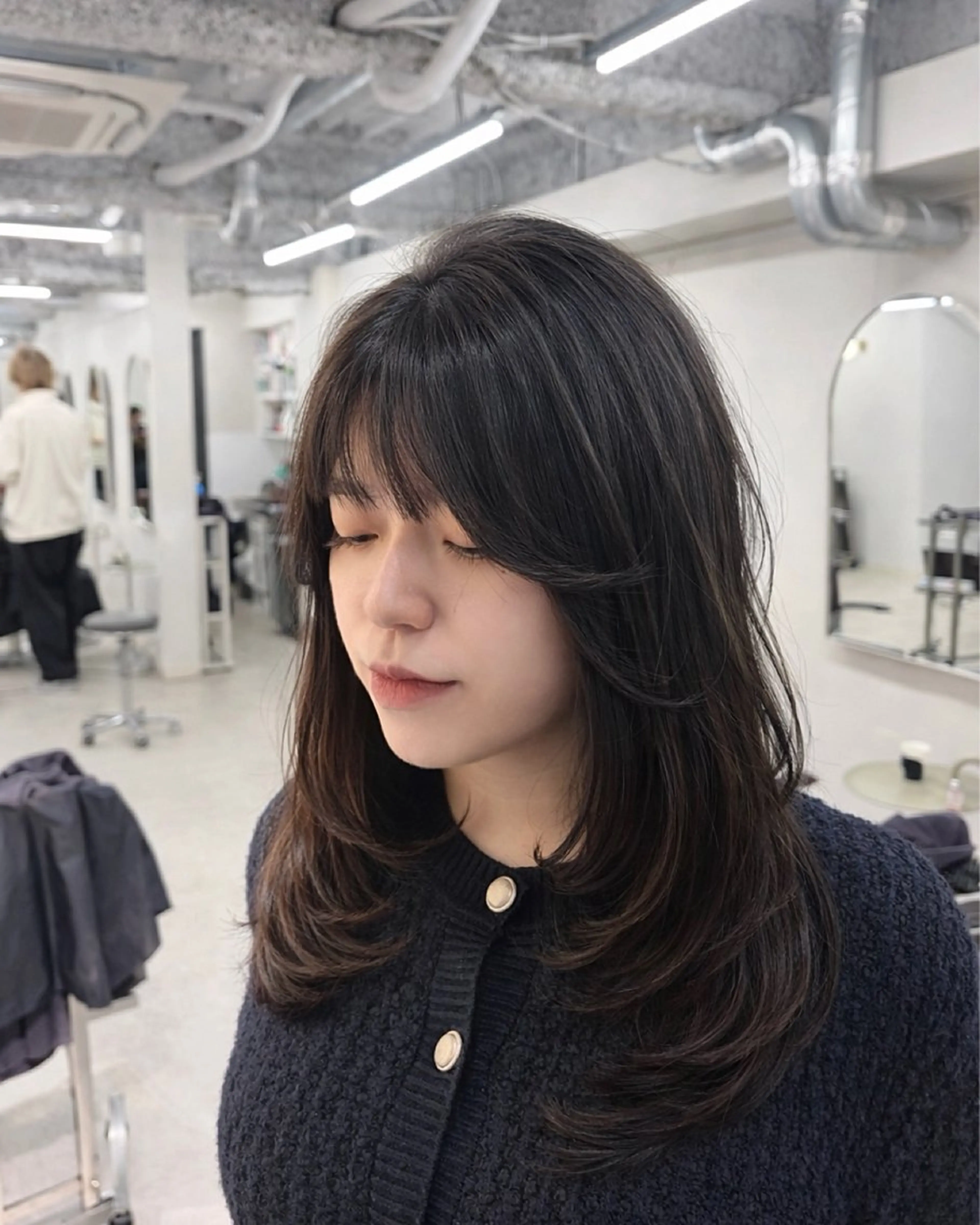 ロング カラー オリーブカラー レイヤーカット ローレイヤー 盛れる艶カラー× レイヤーカット/咲来のヘアスタイル