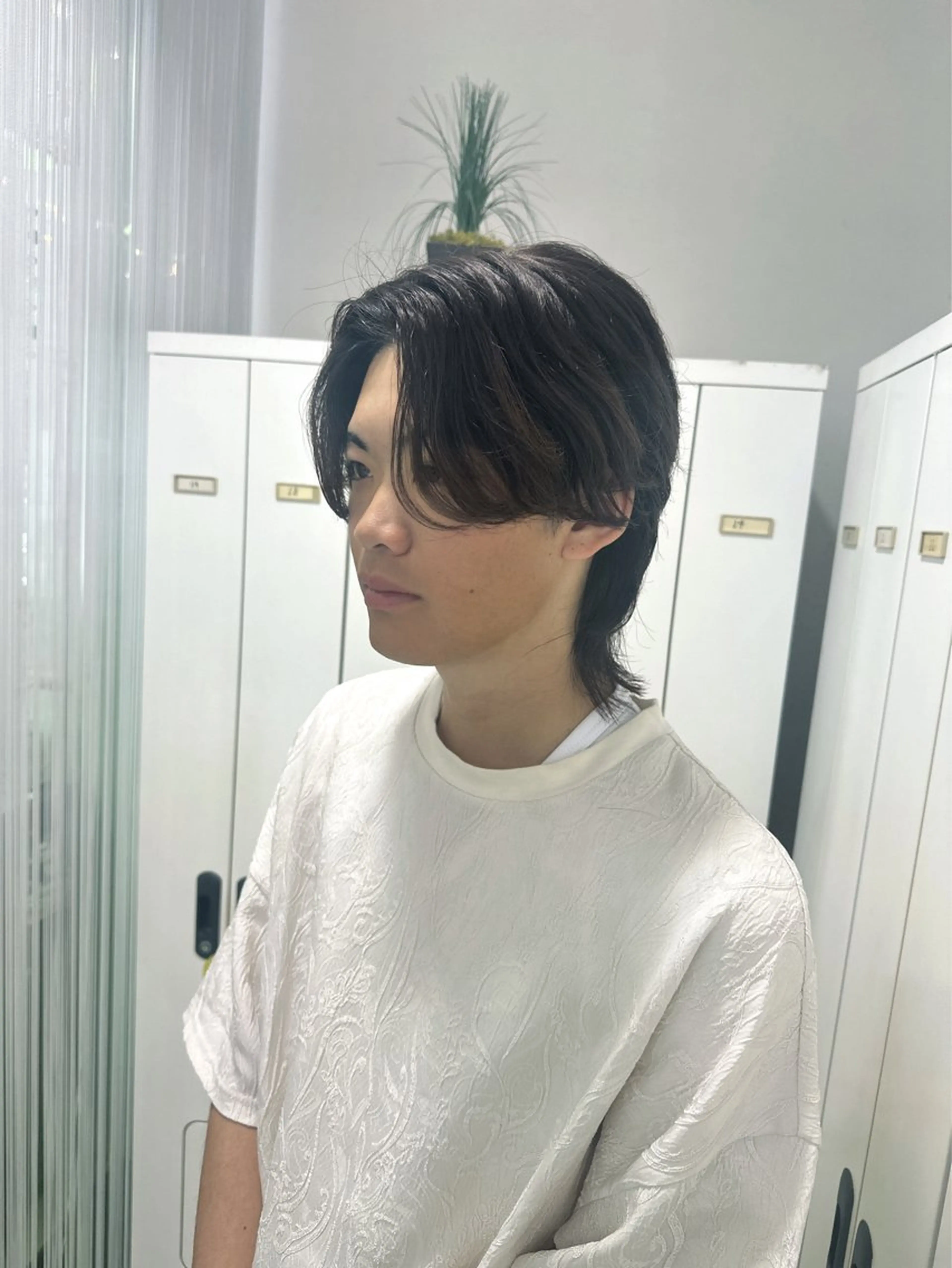 メンズ レイヤー 艶々カラーのヘアスタイル
