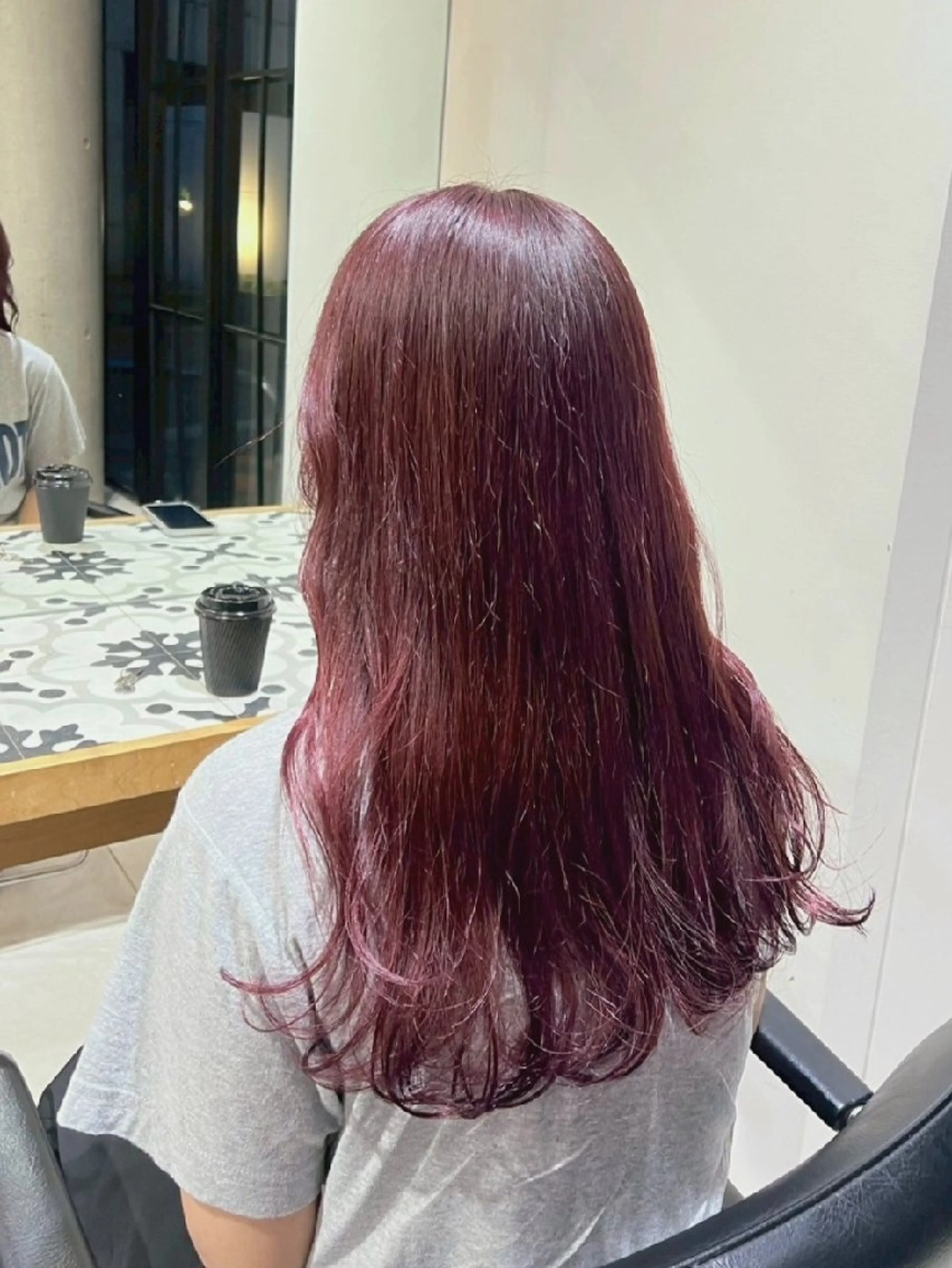 ロング カラー ラベンダーカラー ピンクカラー ピンクラベンダー ヘアカラー あかり/ 艶カラー/メンズのヘアスタイル