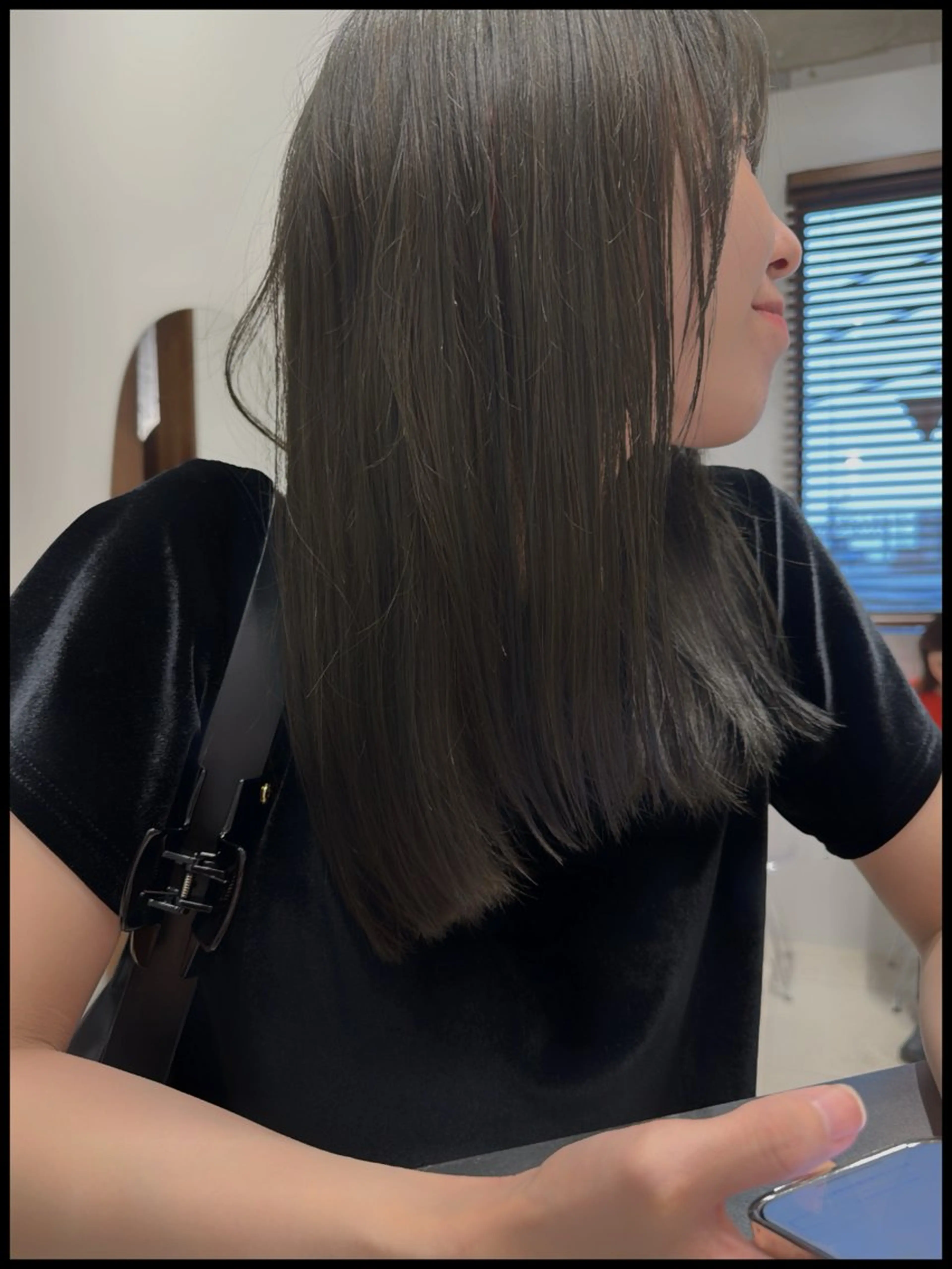 セミロング カラー ヘアカラー トリートメント 中顔面短縮カット× 実感度◎のケア｜大橋のヘアスタイル