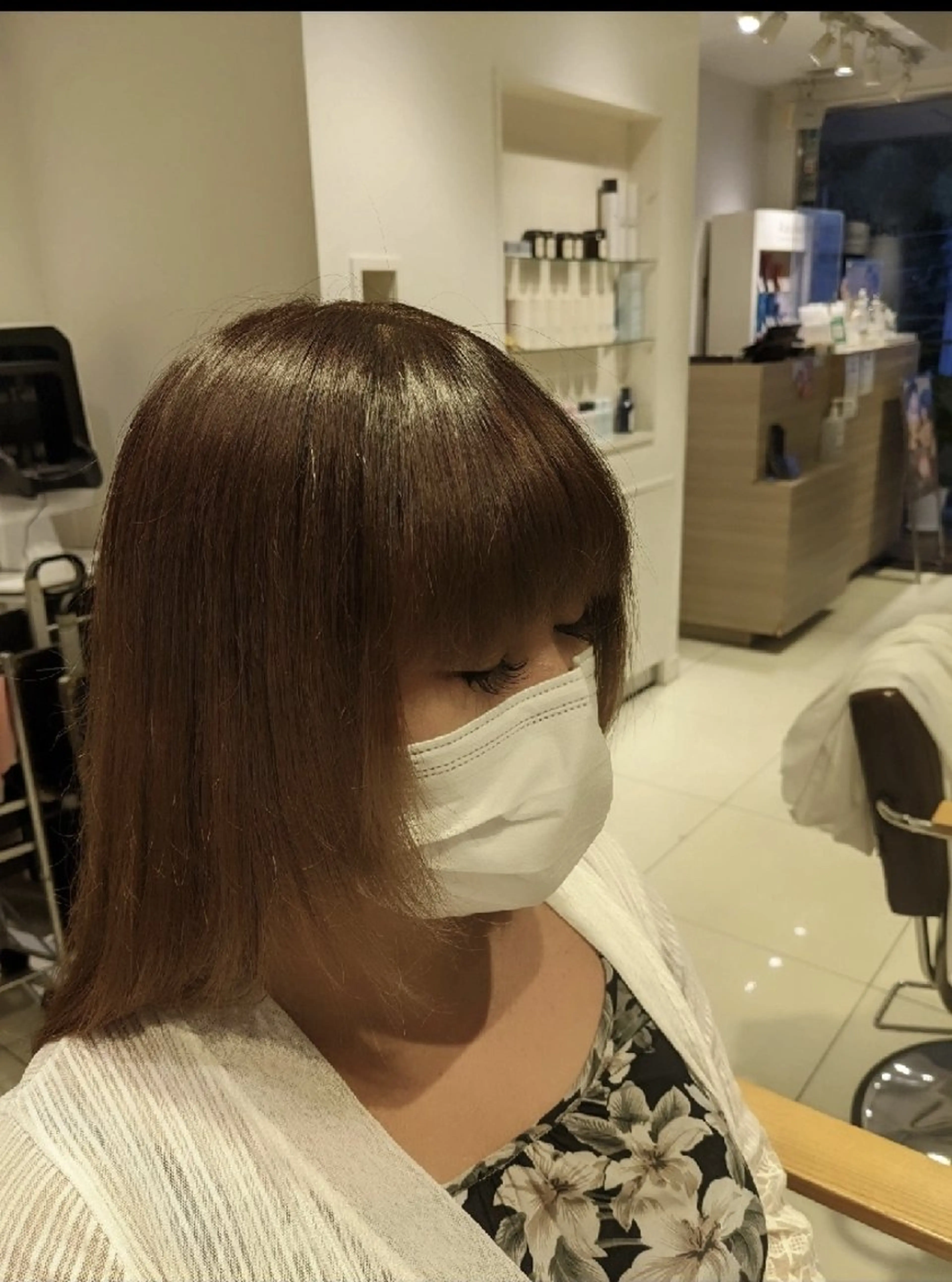 セミロング 縮毛矯正 橋本 健聖のヘアスタイル