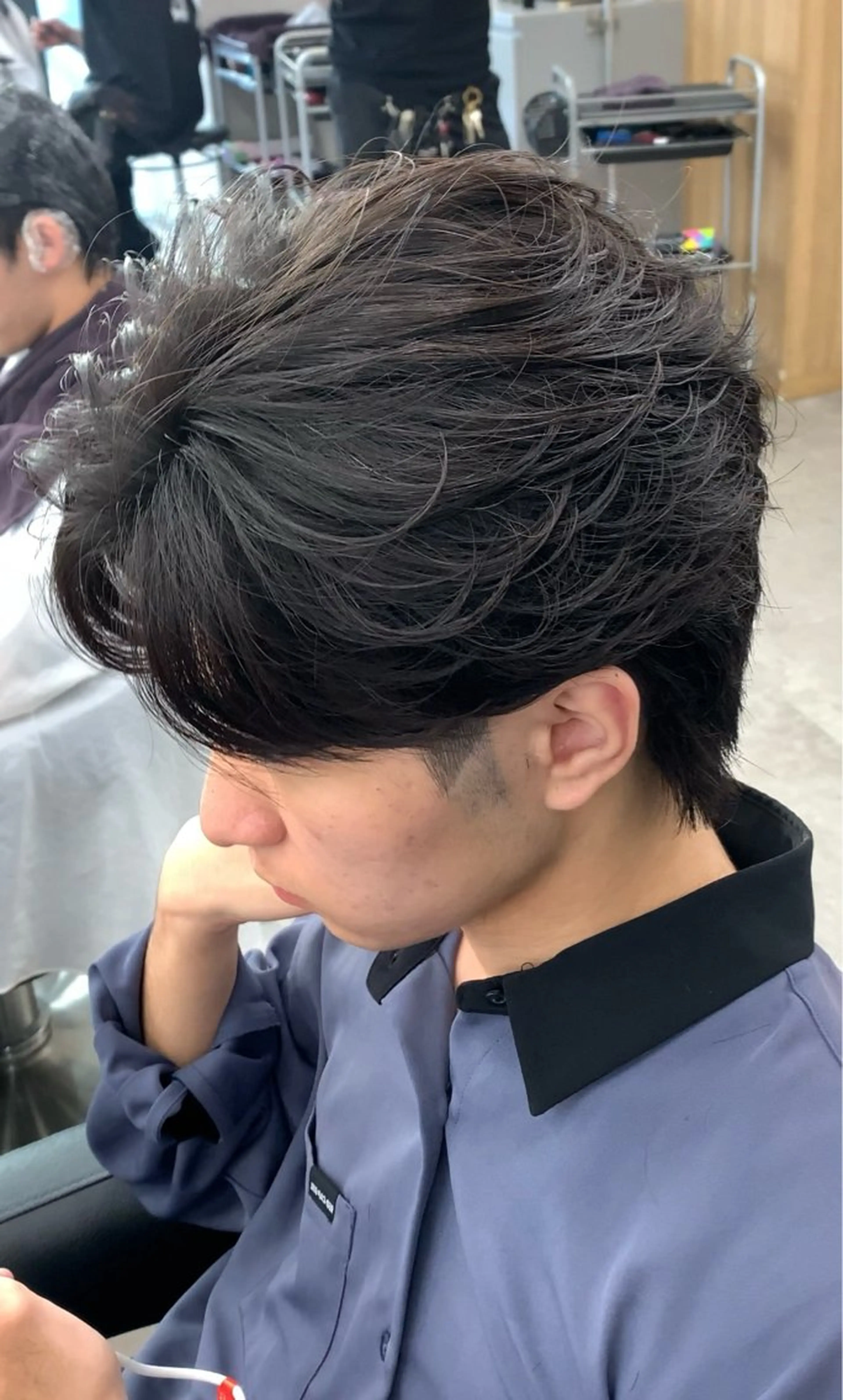 ショート メンズ メンズパーマ ヘアカラー トリートメント 🔥ニュアンス フェザー小林海斗🔥のヘアスタイル