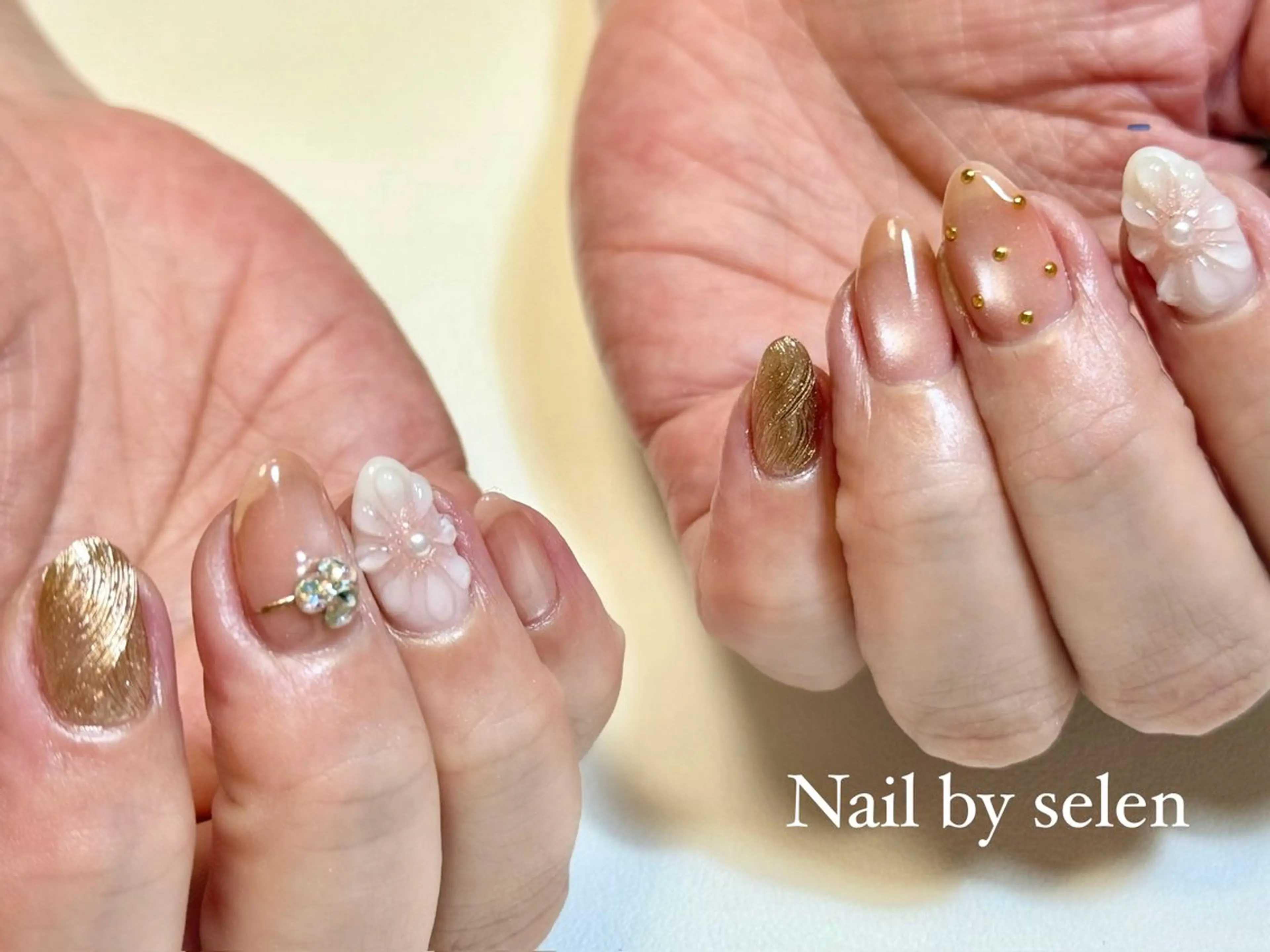 ネイル アートネイル ジェルネイル ニュアンスネイル パラジェル シンプルネイル ハンドネイル Nail by selenのネイルデザイン