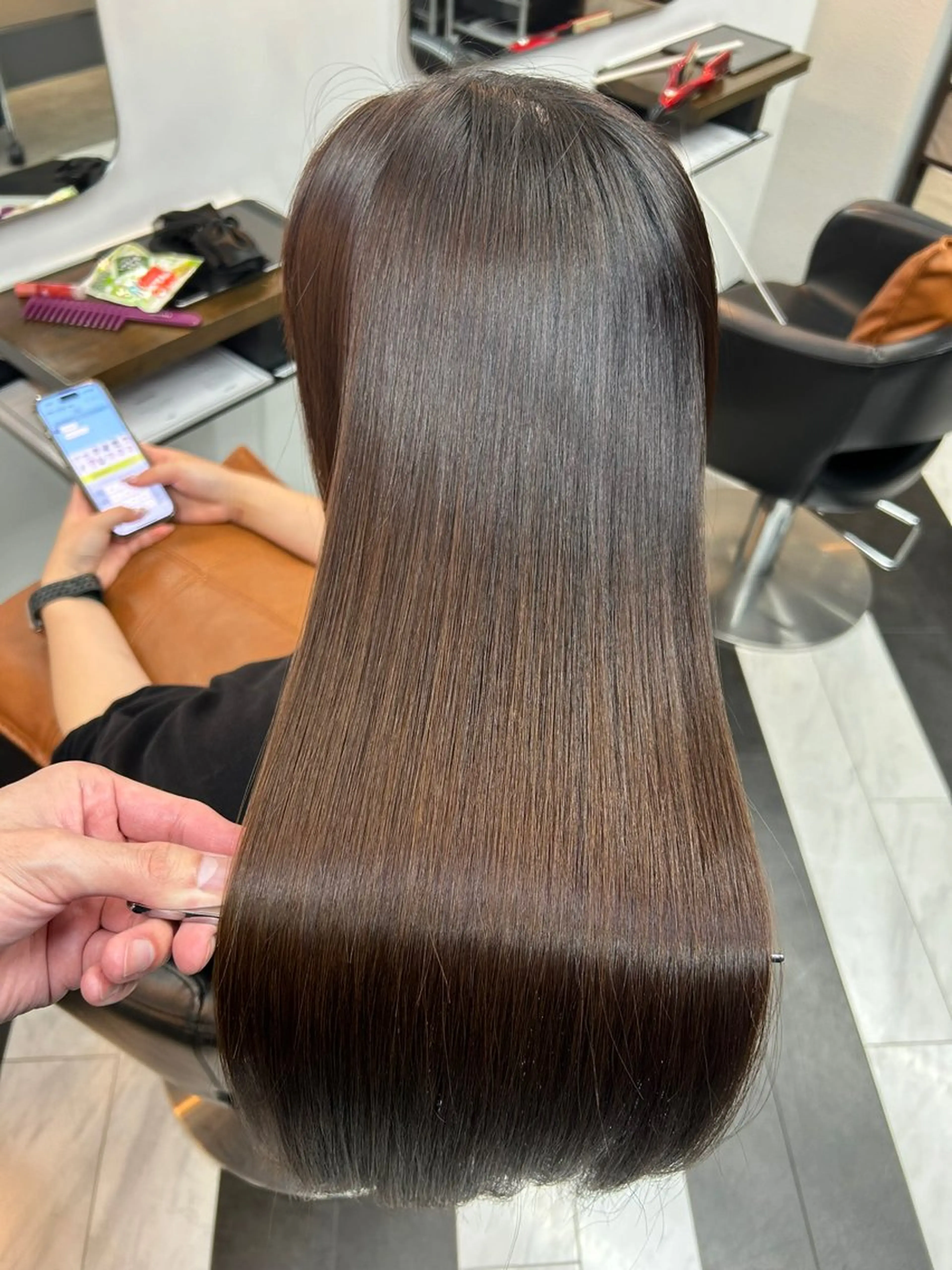 ロング カラー パーマ カット ヘアカラー トリートメント 圧倒的髪質改善 ✂︎飯島悠介のヘアスタイル