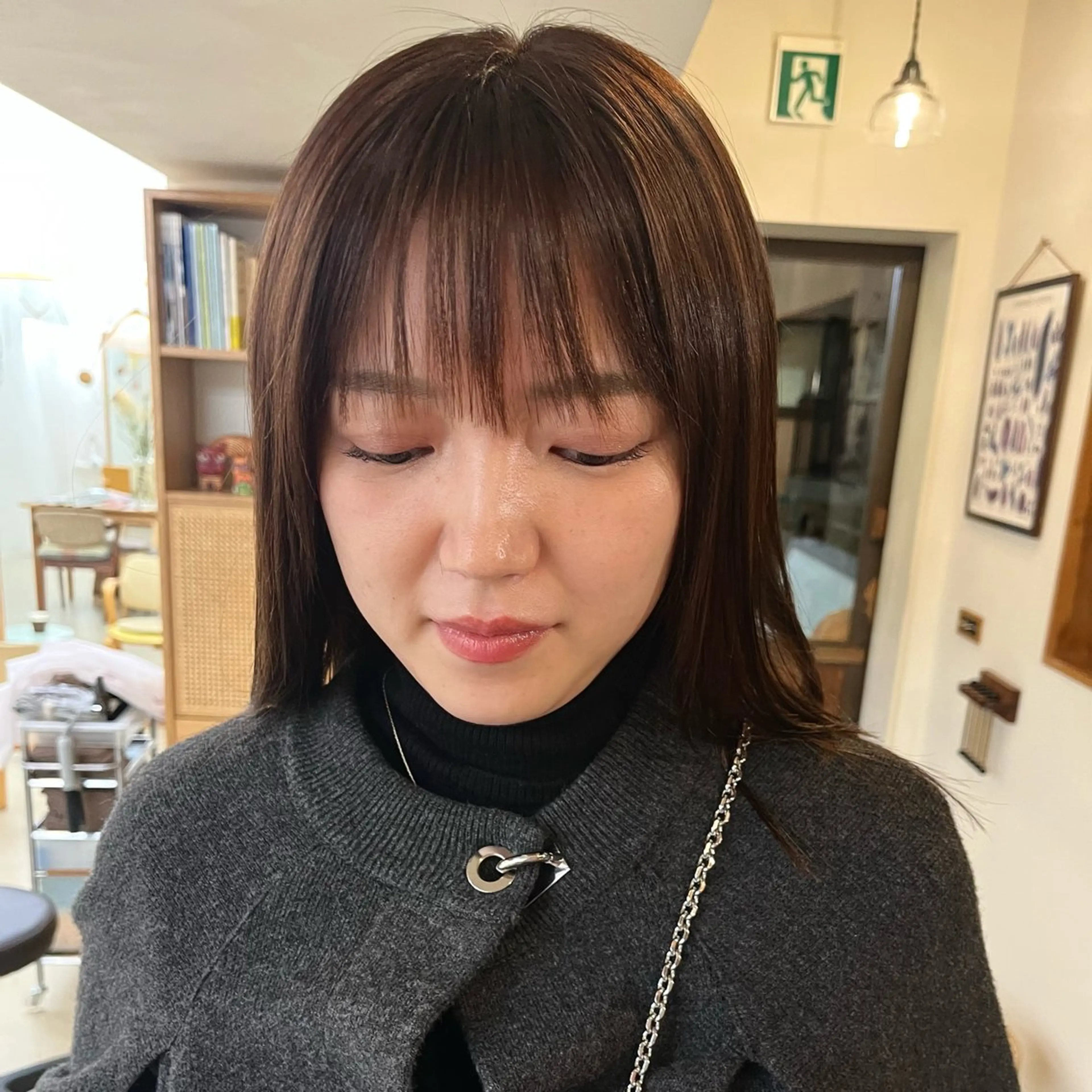 ミディアム カラー 宇野澤 銘のヘアスタイル