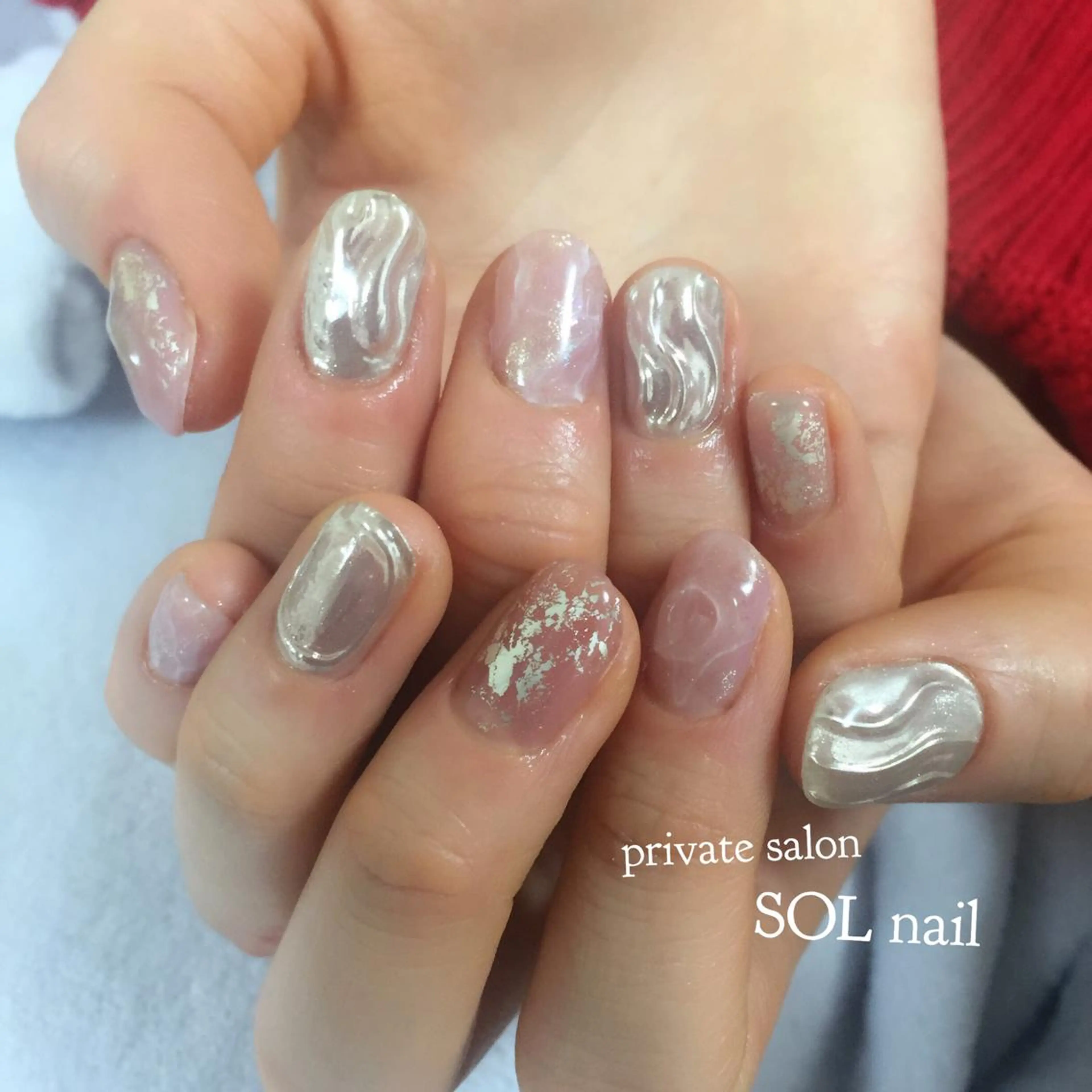 ネイル ミラーネイル SOL NAILのネイルデザイン