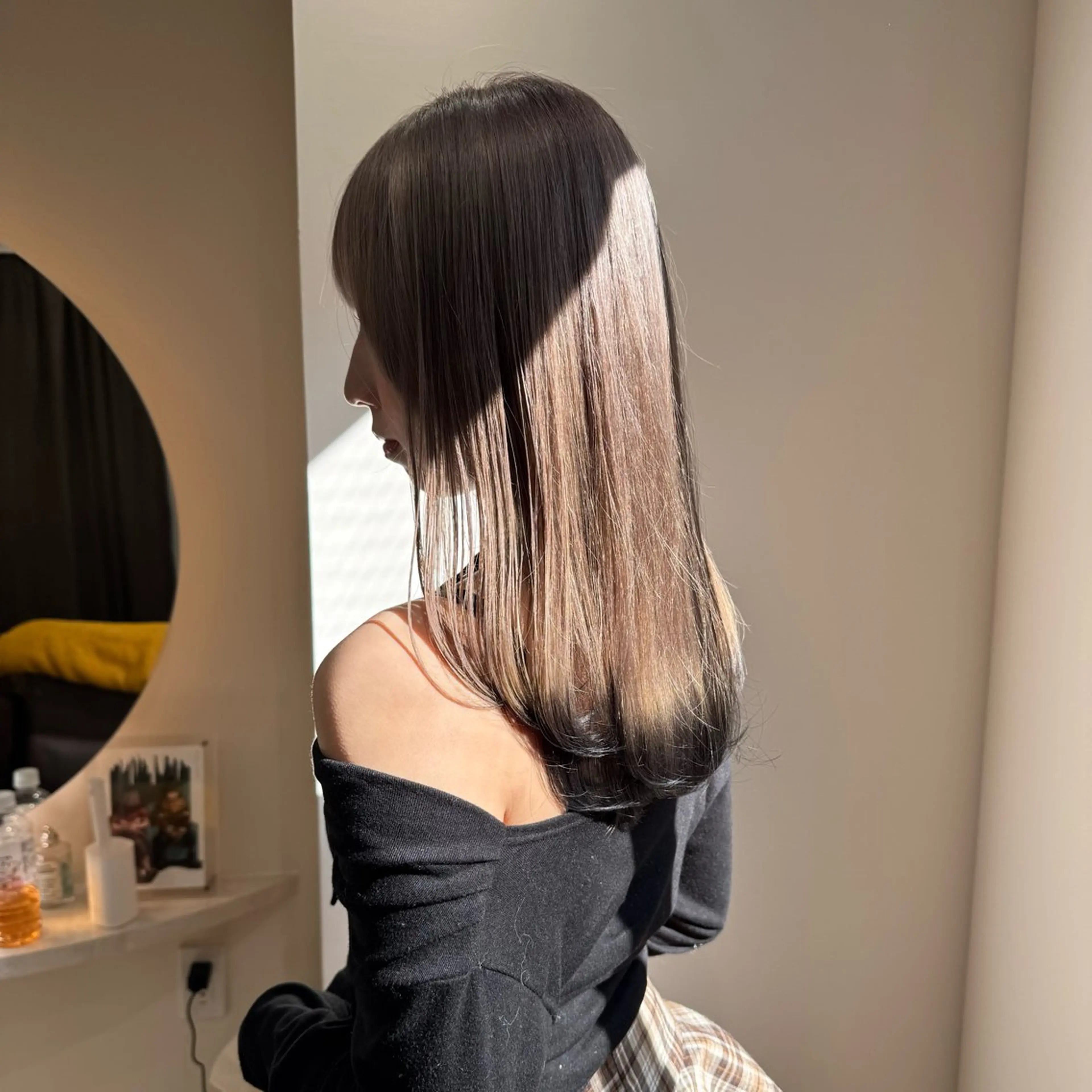 セミロング カット ヘアカラー トリートメント iga/渋谷個室🍀 艶髪カラー✨のヘアスタイル
