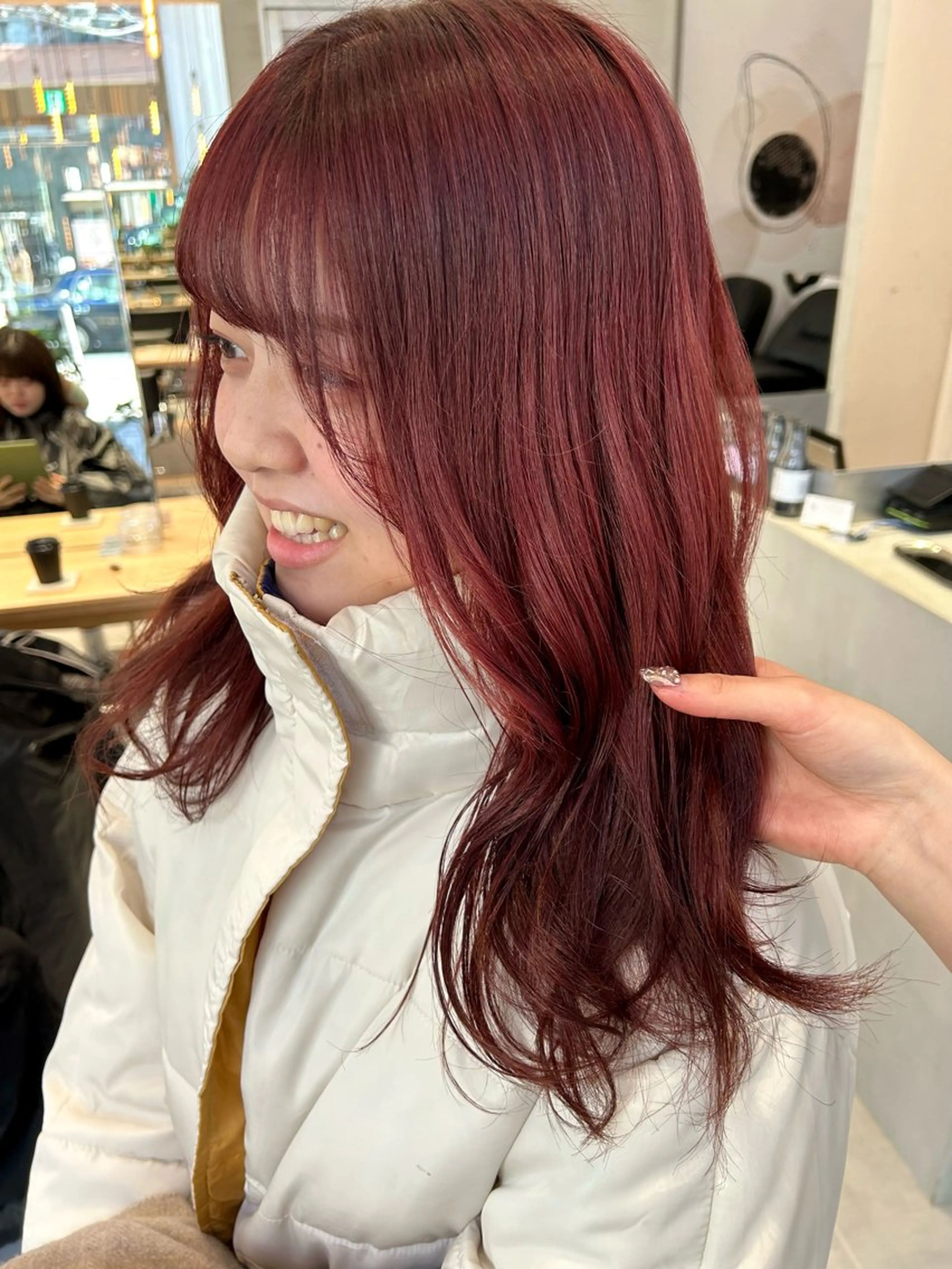 セミロング カラー カット ヘアカラー トリートメント ヘアセット 垢抜け/レイヤー /艶カラー🪼風香のヘアスタイル