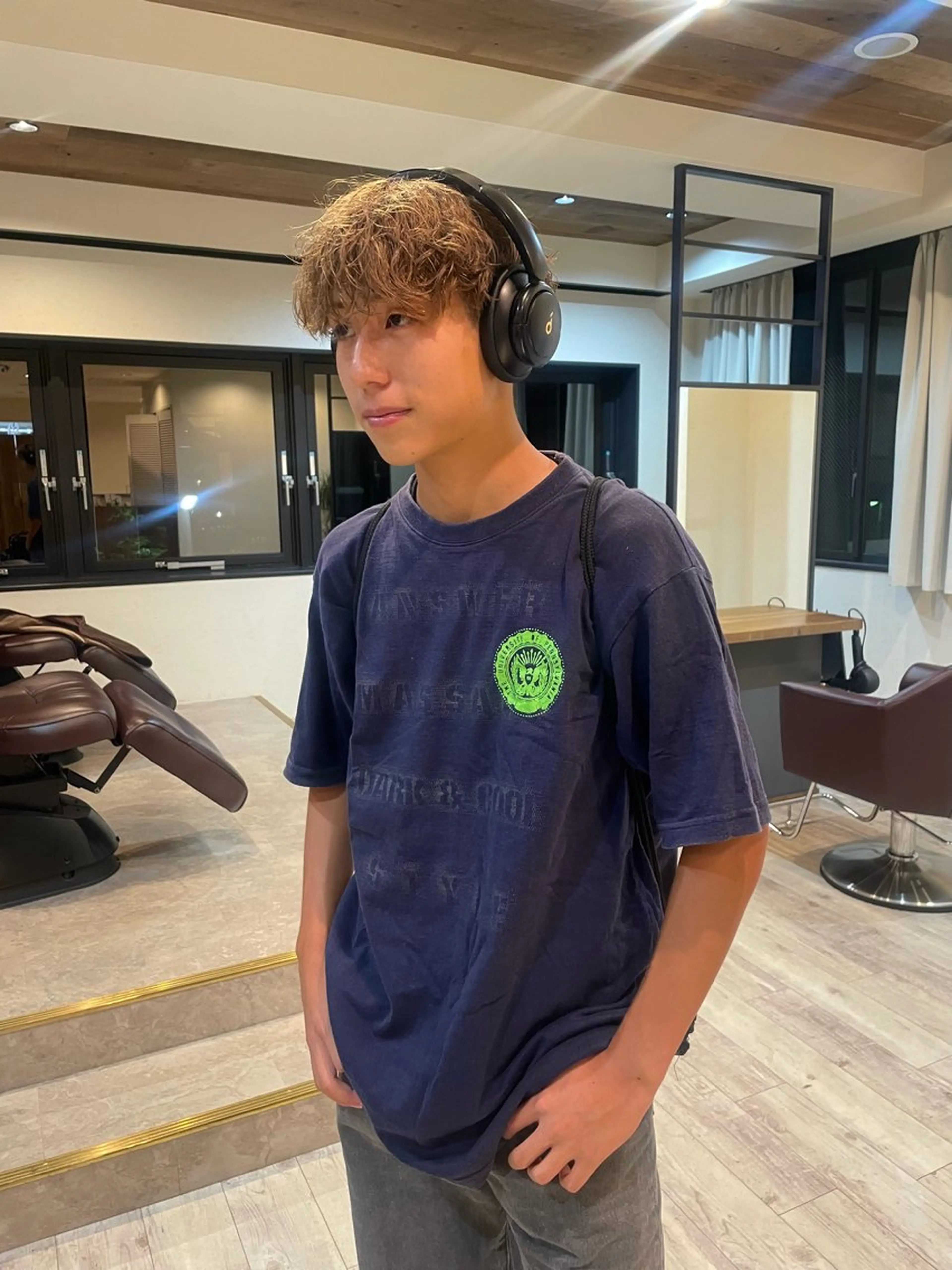 パーマ メンズ メンズブリーチ メンズパーマ 渋谷 留菜のヘアスタイル