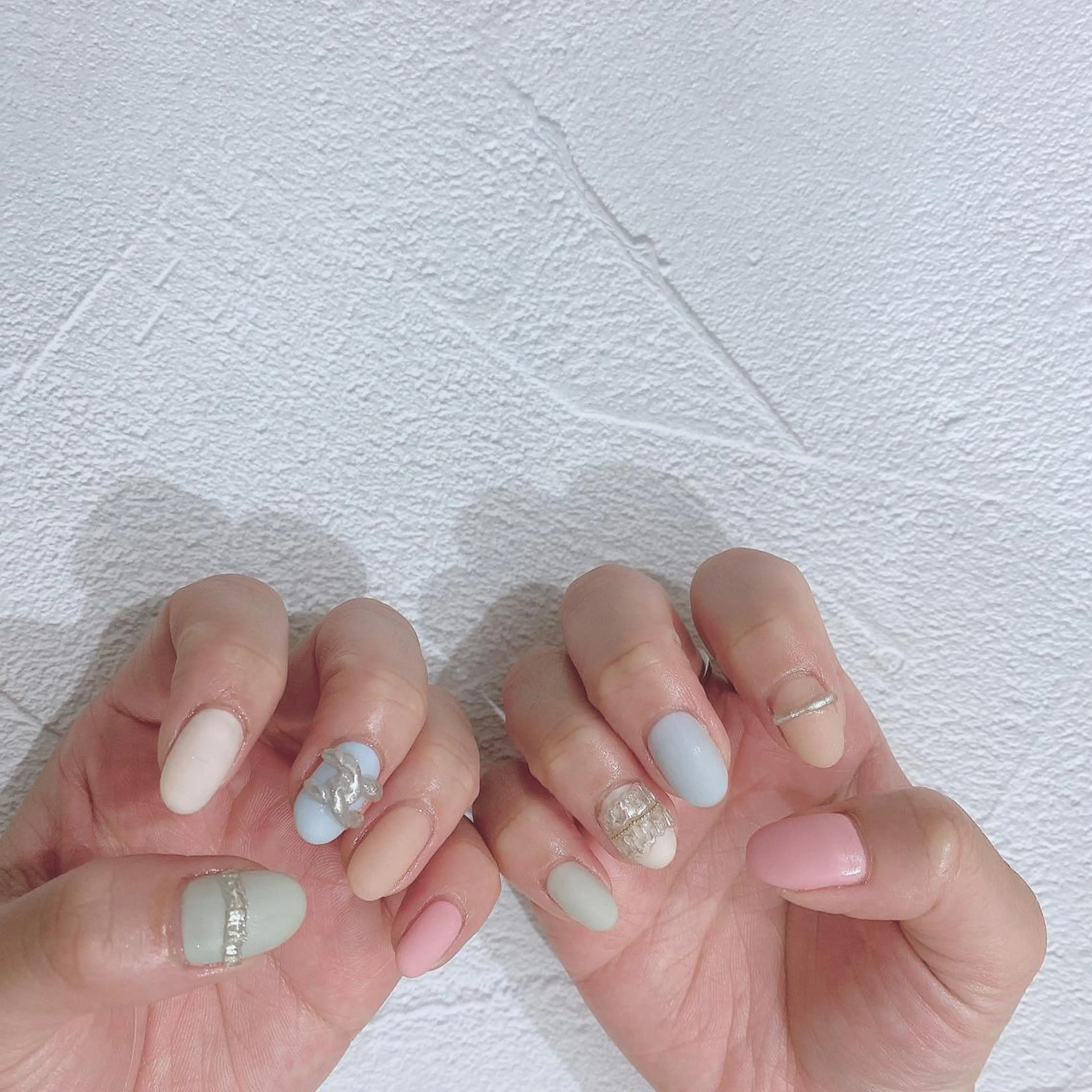 ネイル マットネイル ミラーネイル SOL NAILのネイルデザイン