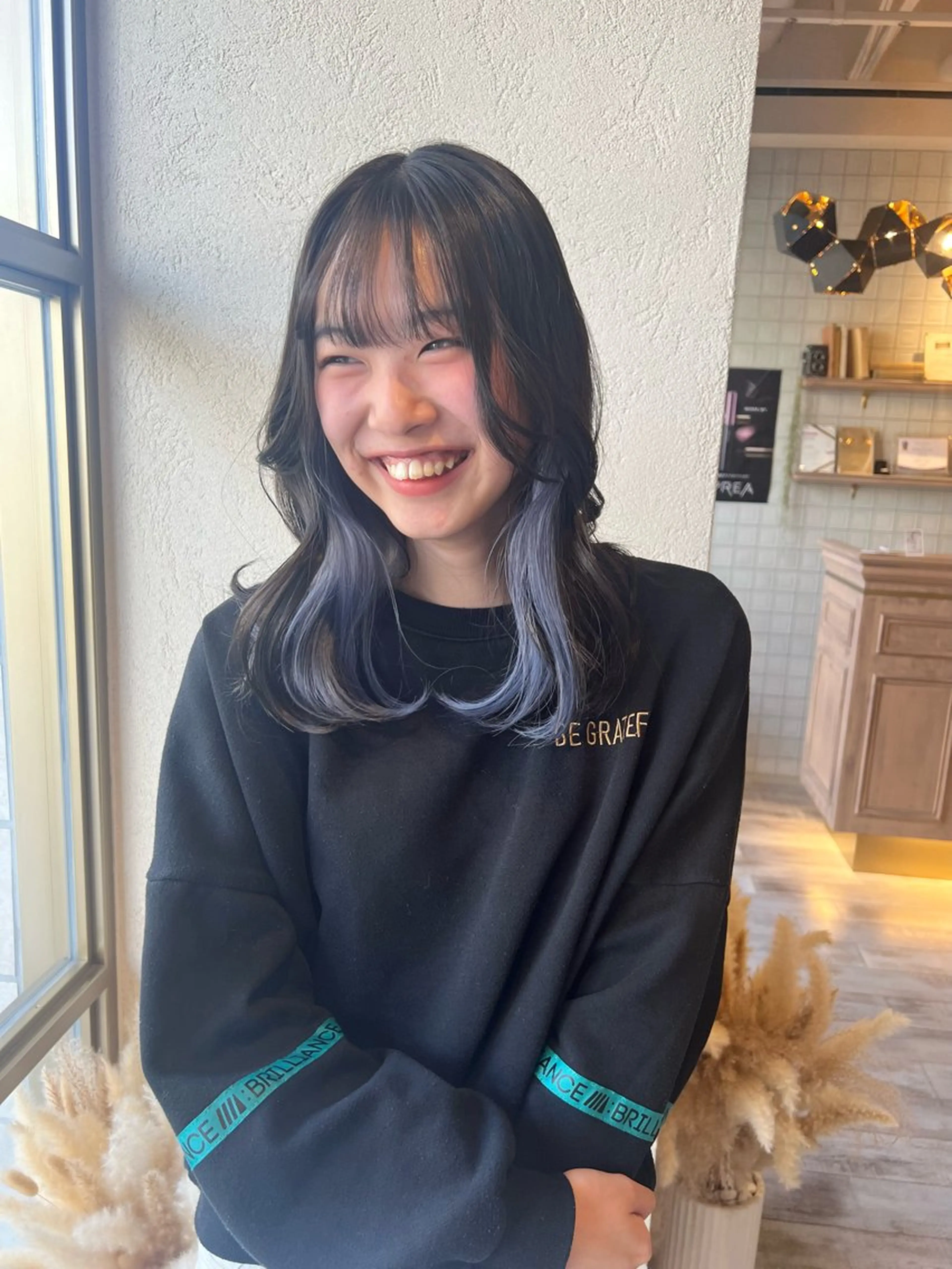 セミロング カラー ヘアカラー Aya/四条烏丸/ インナーカラーのヘアスタイル