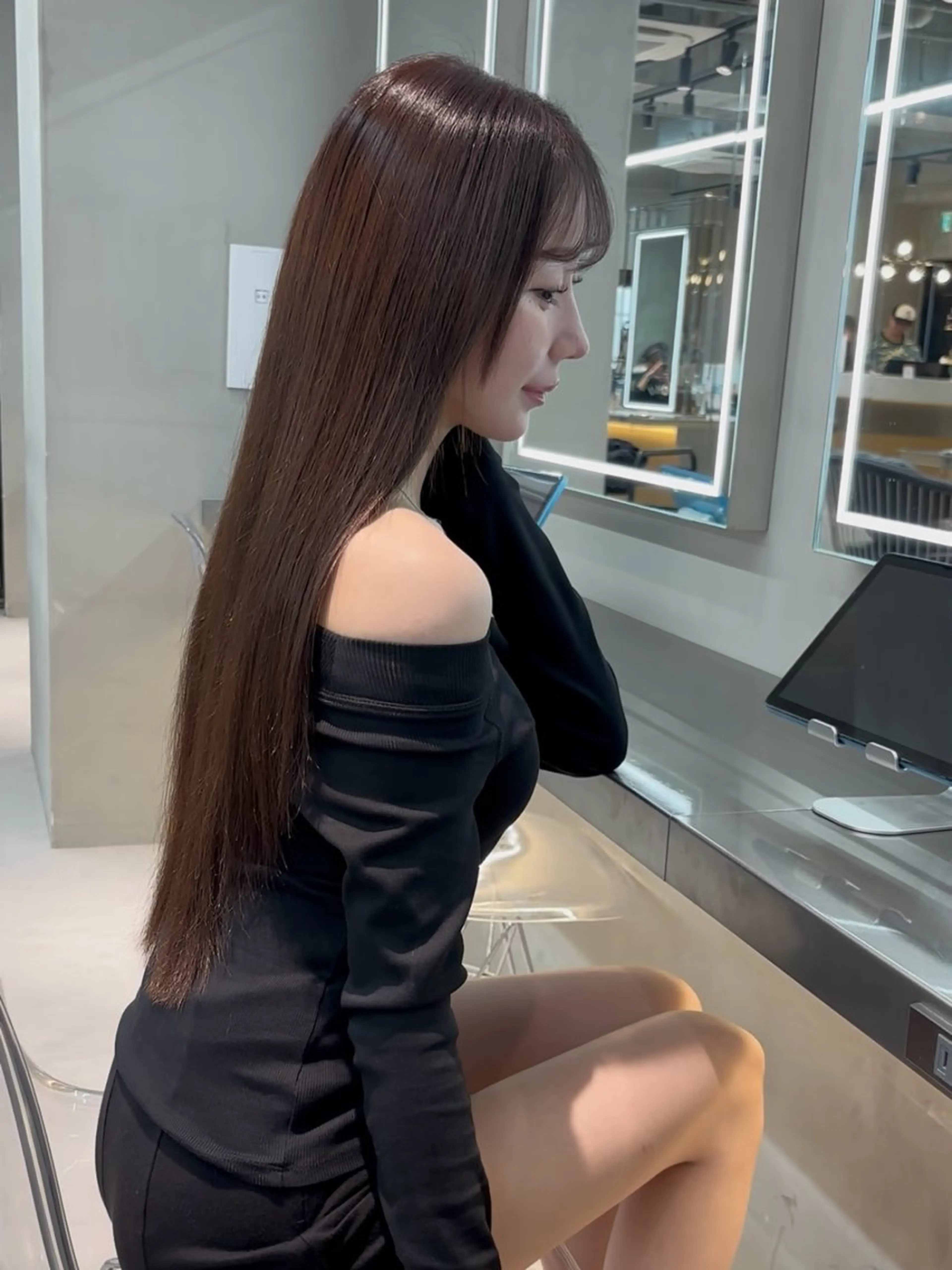 ロング カラー パーマ ブリーチ ブリーチなしカラー 髪質改善 レイヤーカット 縮毛矯正 カット ヘアカラー 縮毛矯正 トリートメント 【博多髪質改善】 吉村　清志のヘアスタイル
