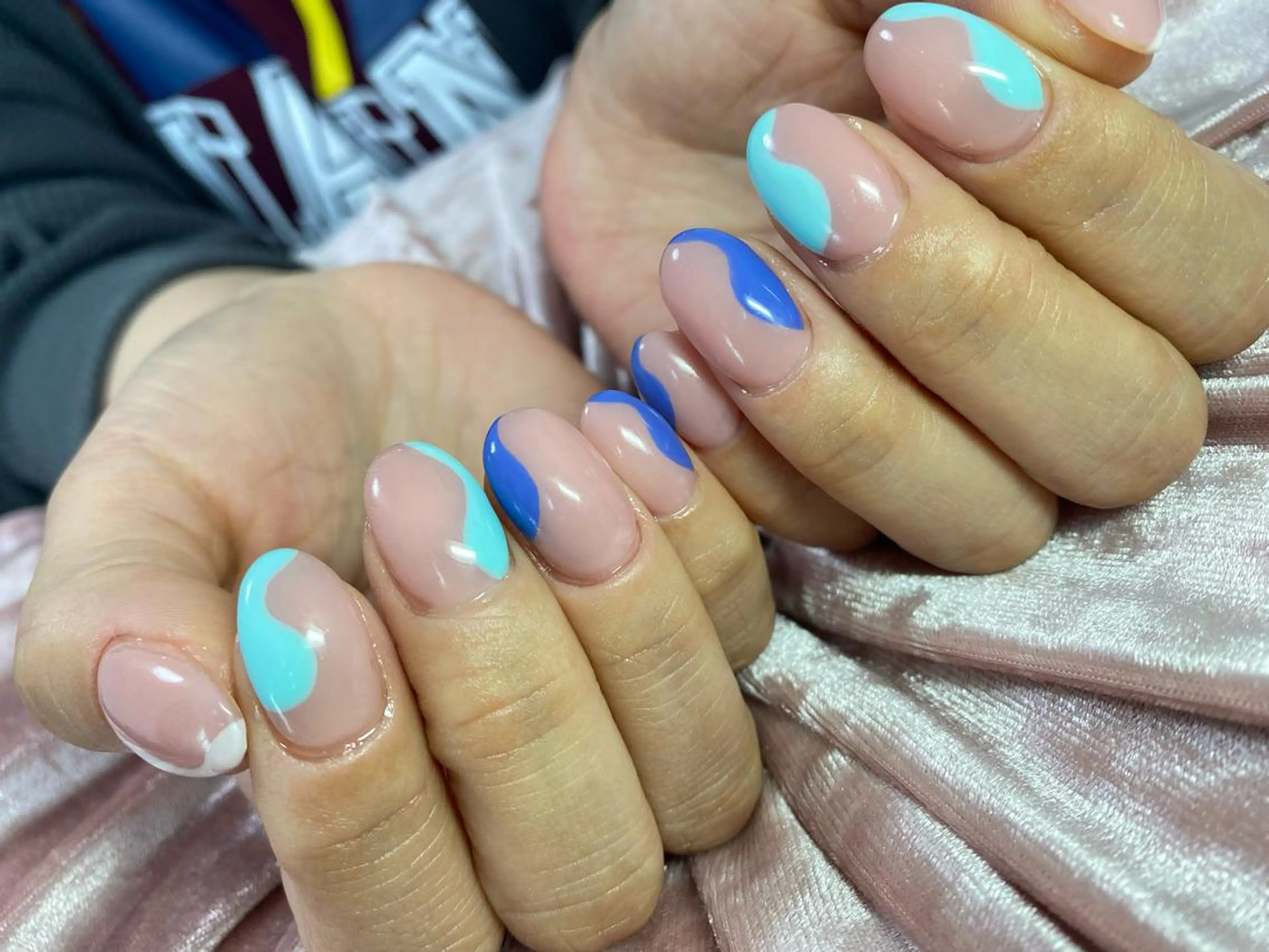 ネイル ブルー フレンチネイル will 有希のネイルデザイン