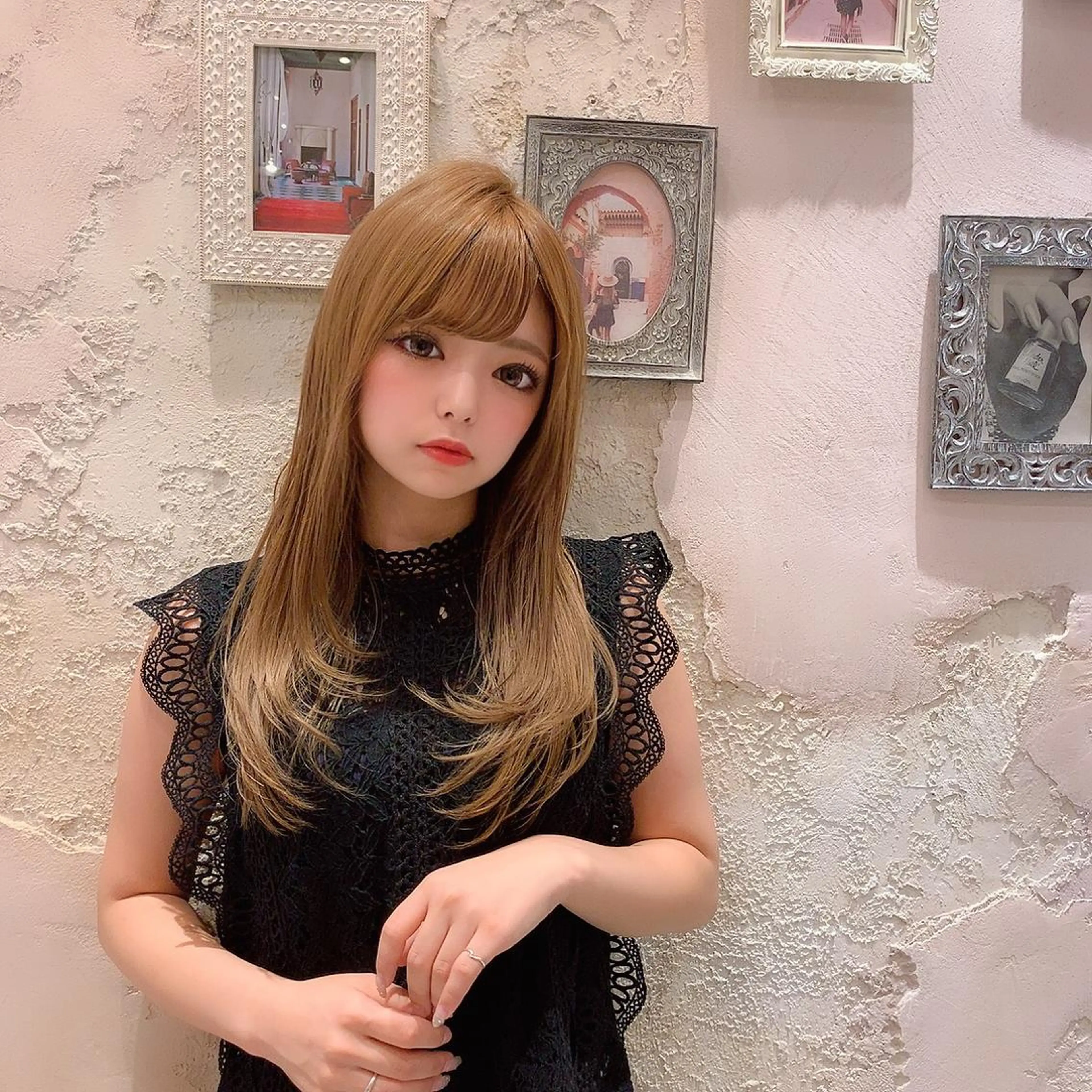 セミロング アッシュ カット ヘアカラー トリートメント 代表山口ひな 髪質改善のプロのヘアスタイル