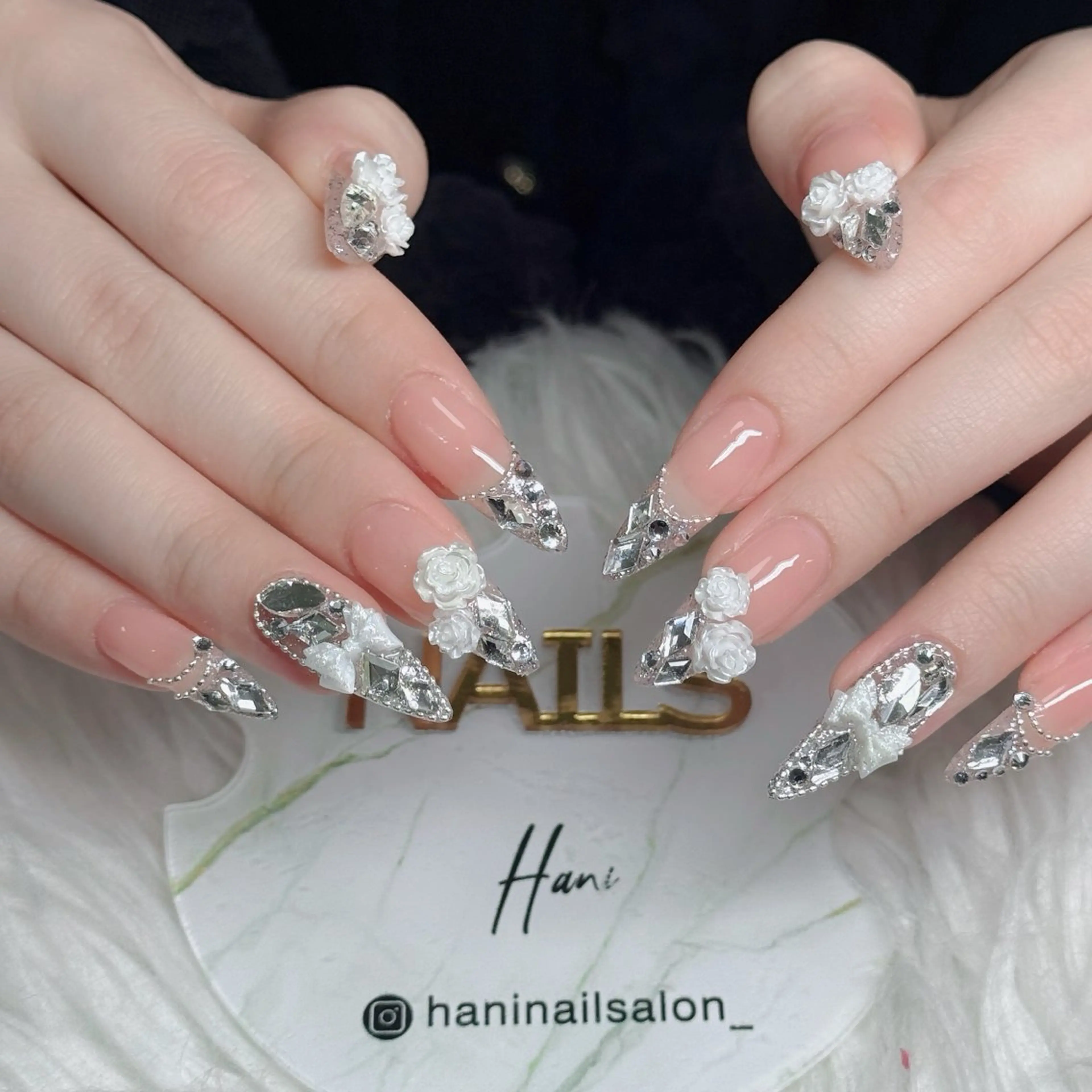 ネイル フットネイル フレンチネイル グラデーション 韓国ネイル ロングネイル ハンドネイル Hani Nail Salonのネイルデザイン