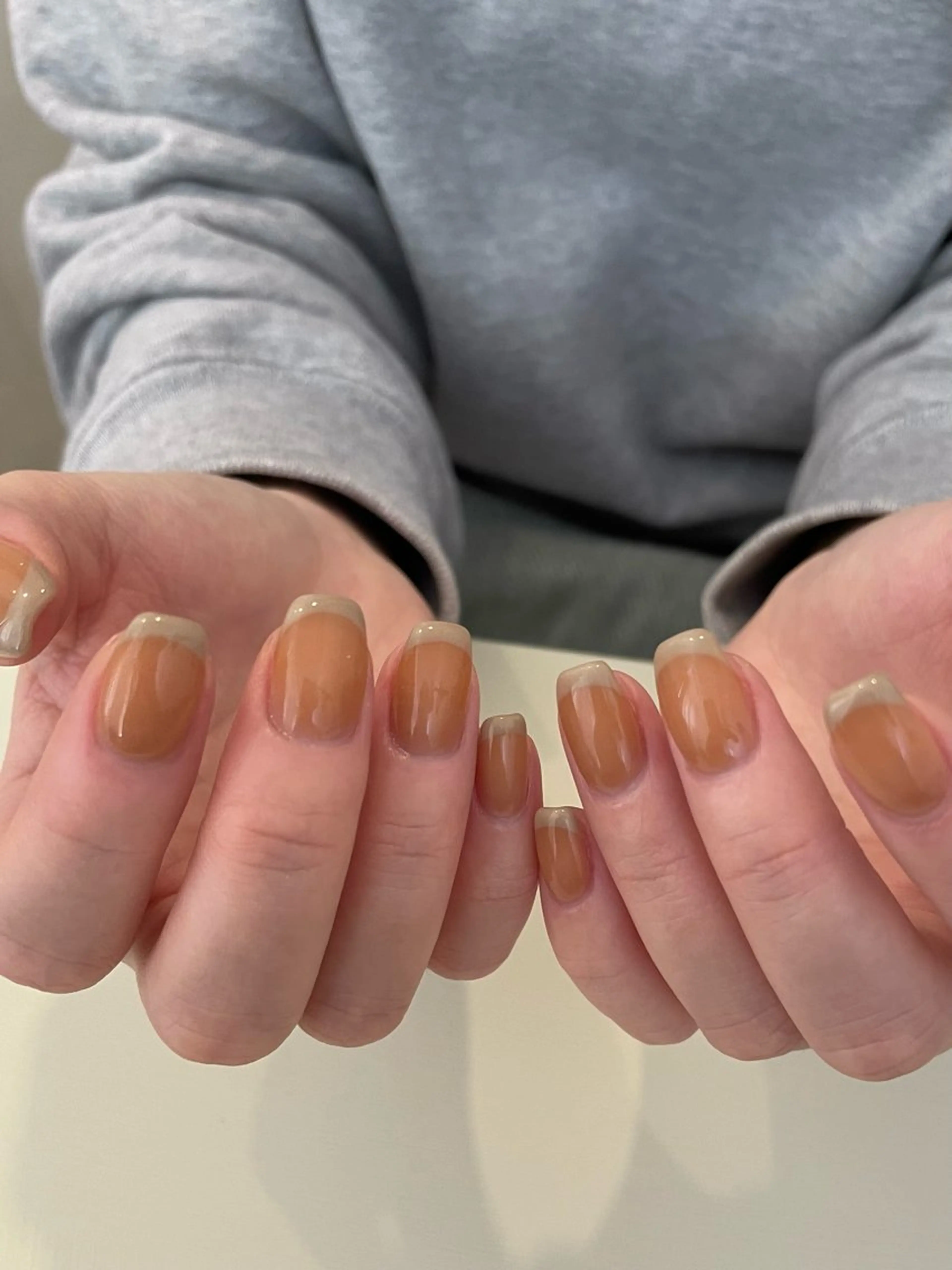 ネイル オレンジ ハンドネイル roof nailのネイルデザイン